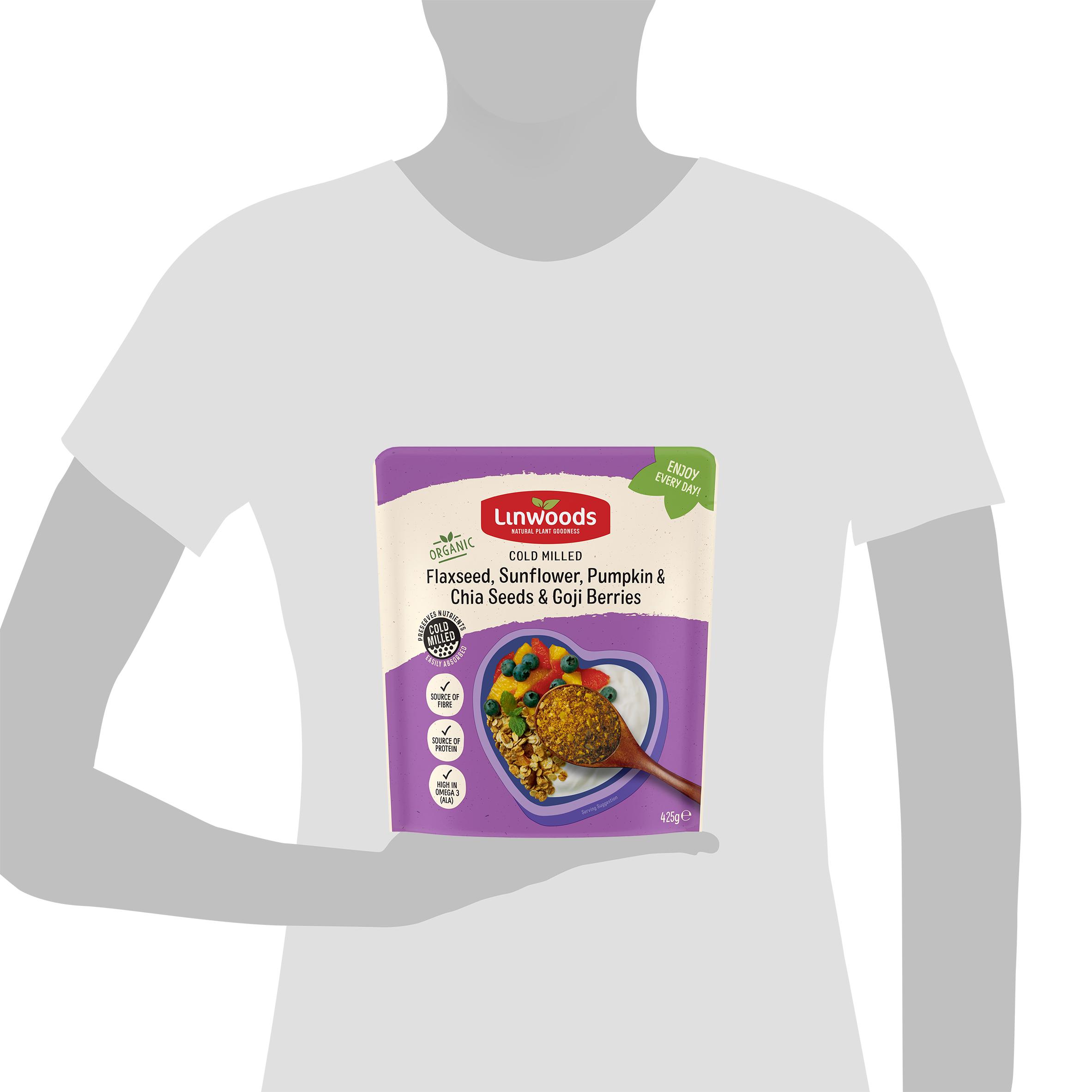 Linwoods Organic Cold Milled Flaxseed, Sunflower, Pumpkin & Chia Seeds & Goji Berries 425g thumbnail 5