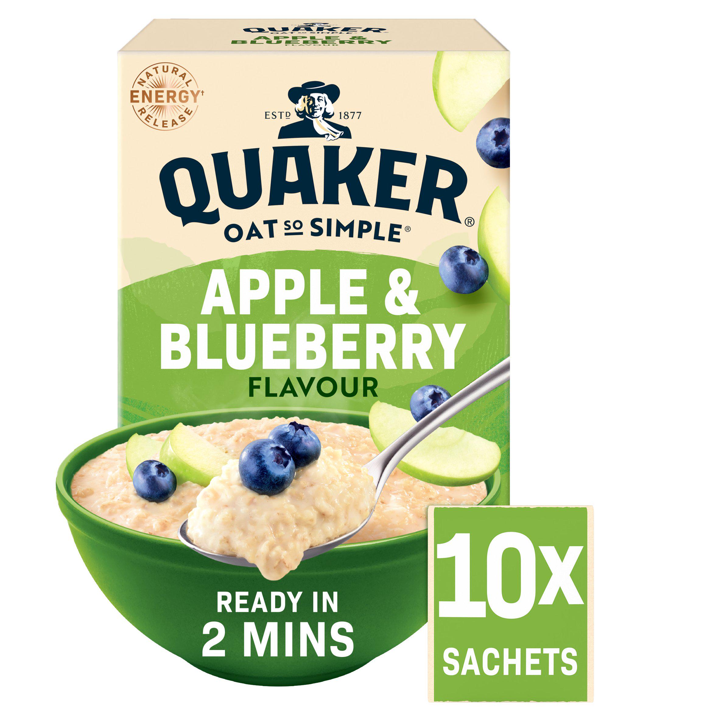 Quaker Oat So Simple Apple & Blueberry Porridge Sachets Cereal