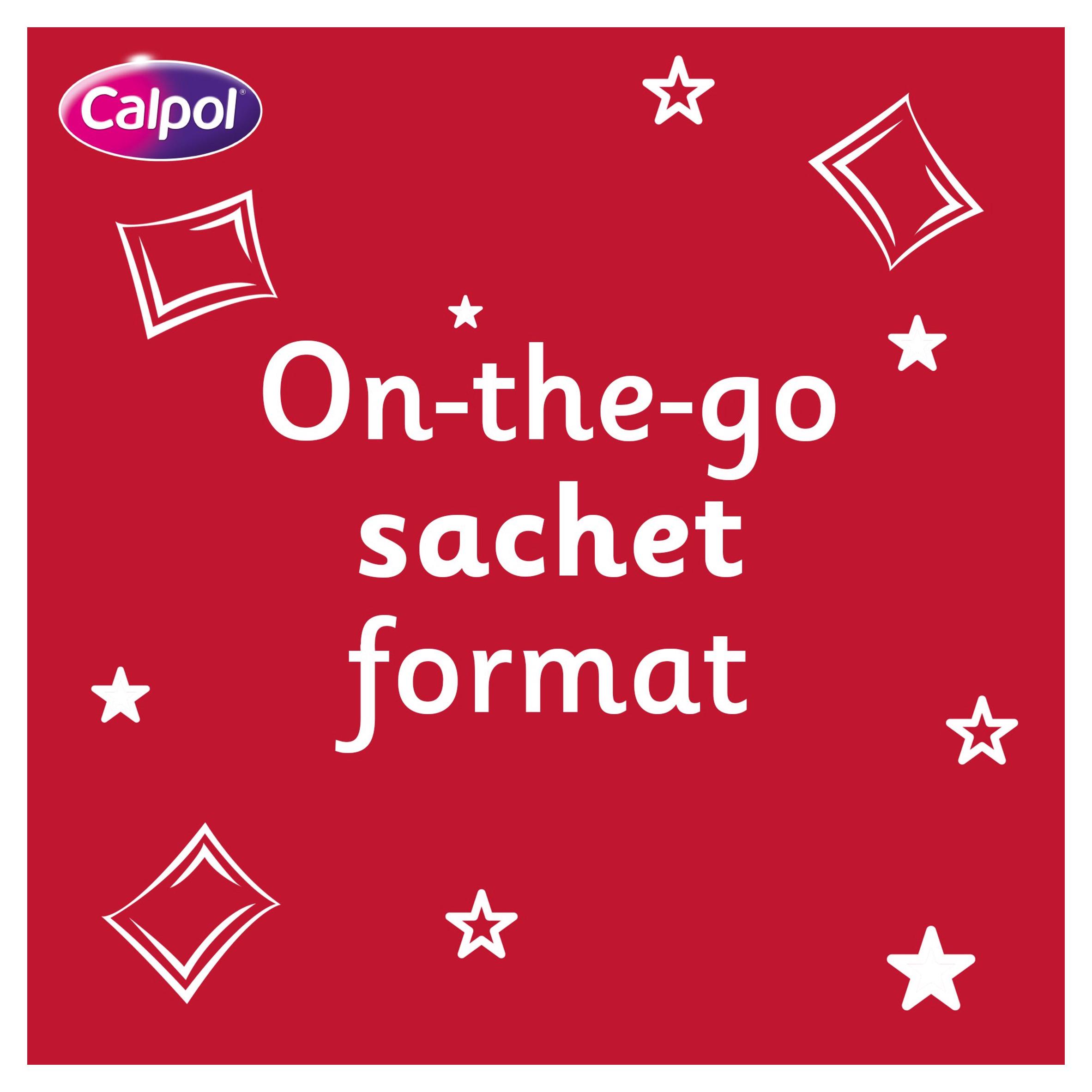 Calpol Six Plus 12 x 5ml Sugar Free Suspension Strawberry Paracetamol Sachets thumbnail 2