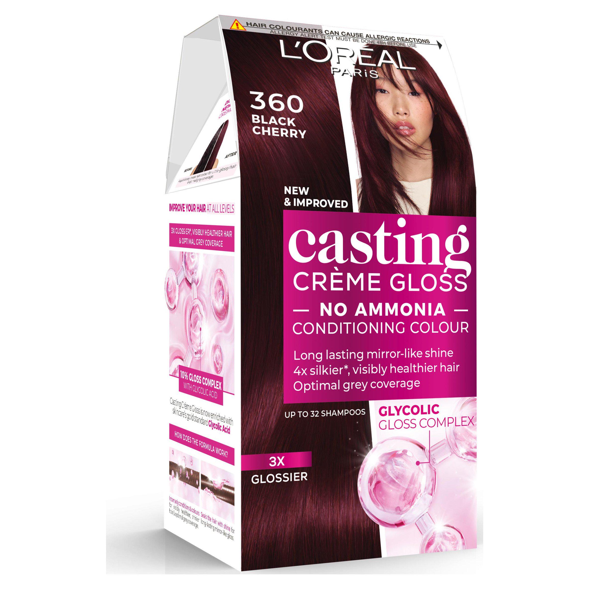 L'Oreal Casting Creme Gloss 360 Black Cherry Semi Permanent Hair Dye