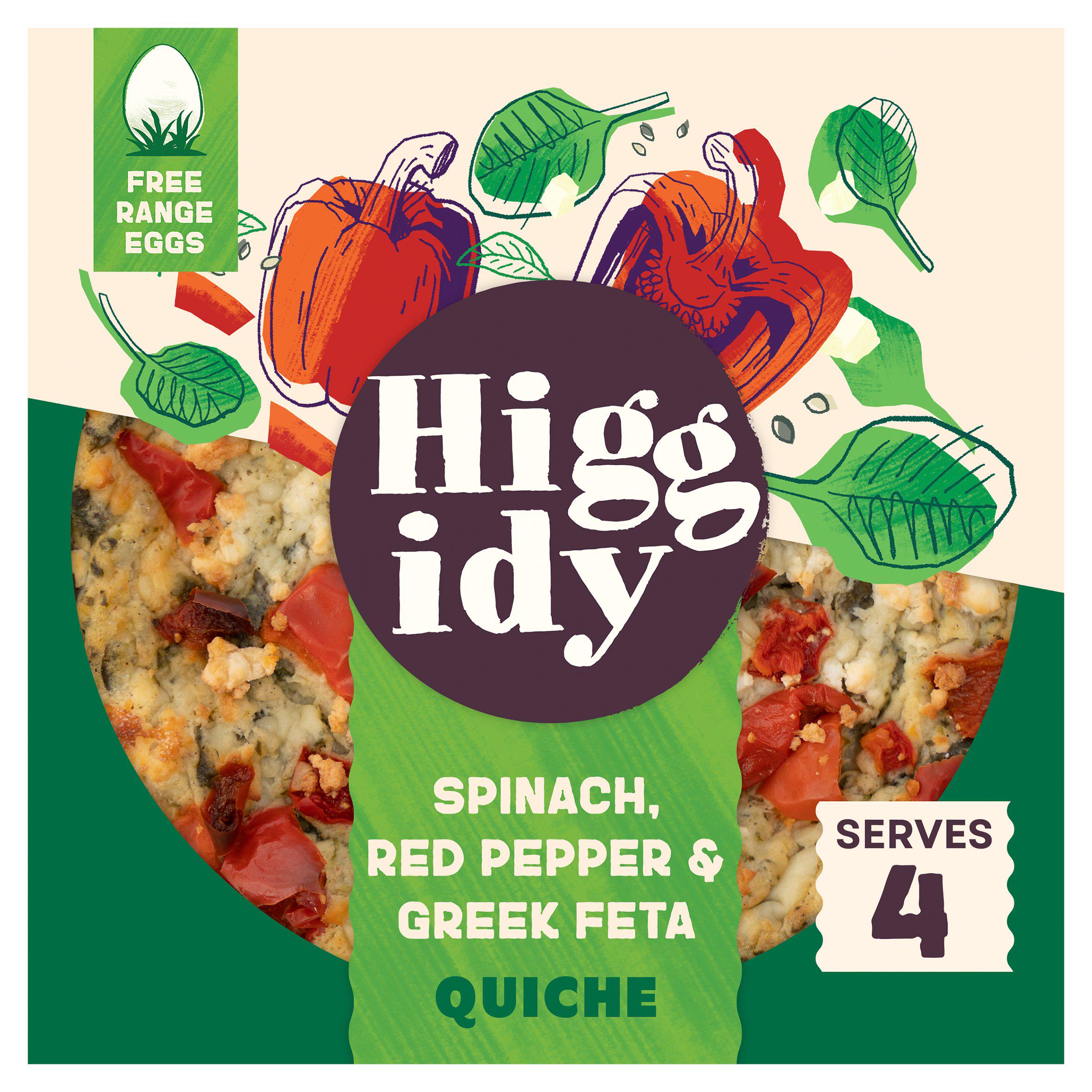 Higgidy Spinach, Greek Feta & Roasted Red Pepper Quiche