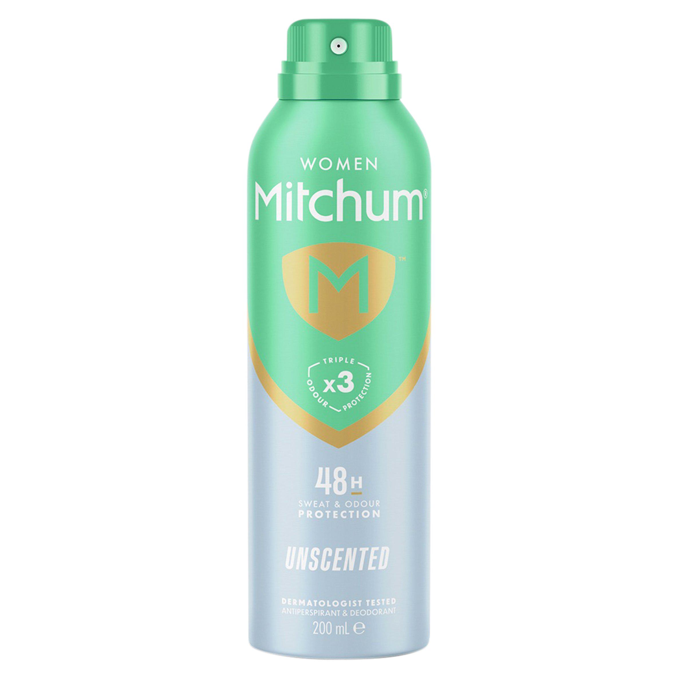 Mitchum Women Triple Odor Defense Protection Unscented Anti-Perspirant & Deodorant 200ml