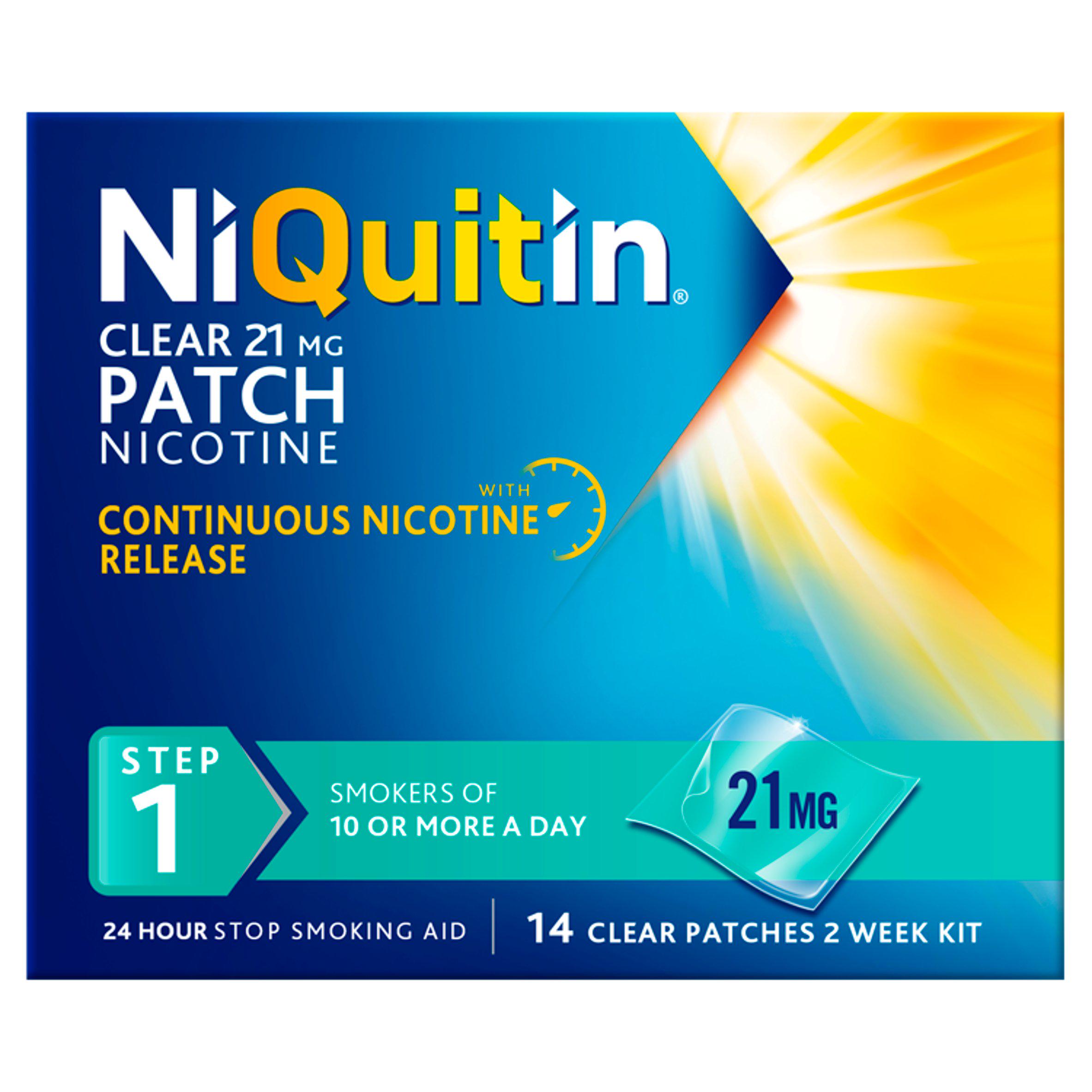 NiQuitin Clear 21mg Nicotine Patches Step 1 14 Pack