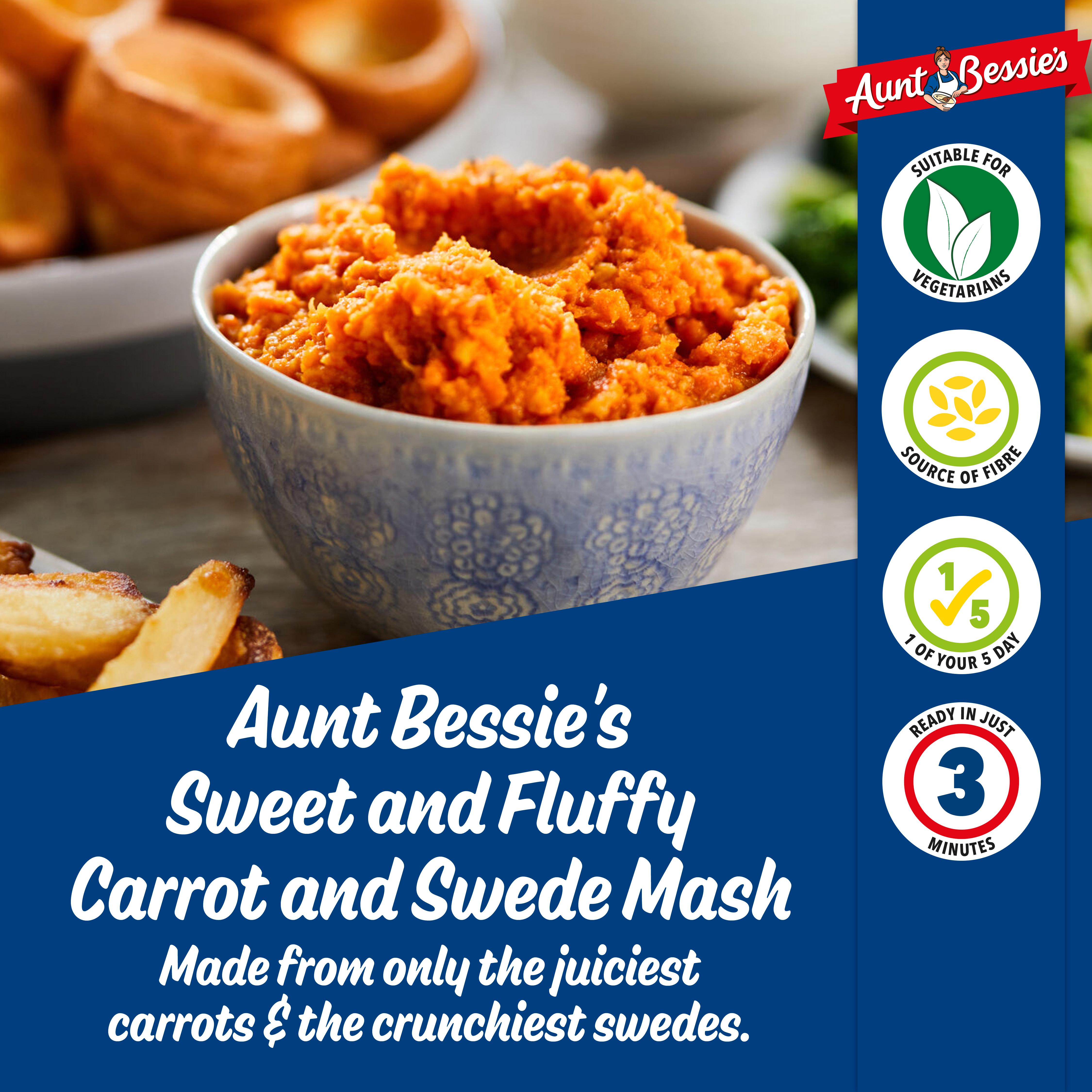 Aunt Bessie's Carrot & Swede Mash 500g thumbnail 2
