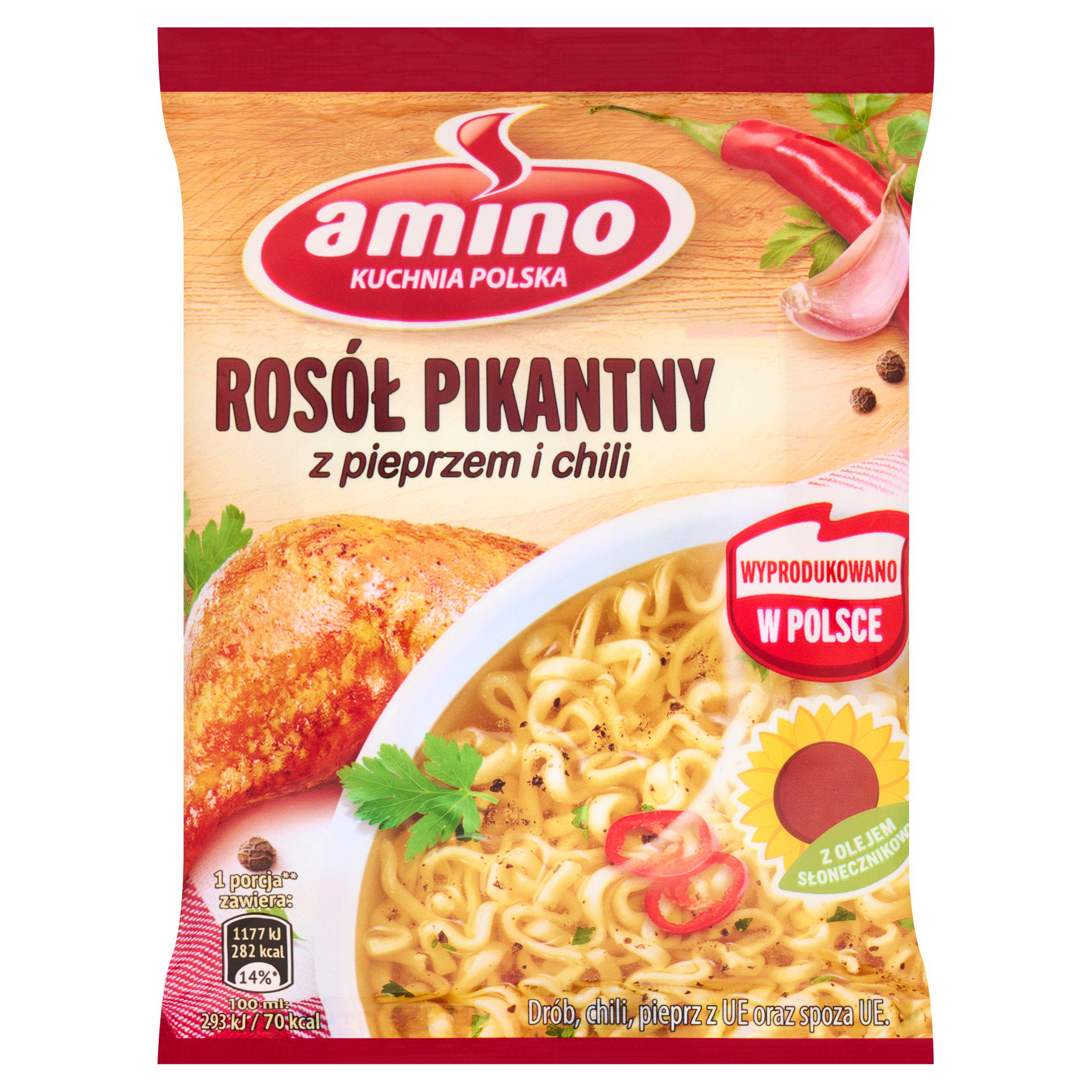 Amino Spicy Chicken Instant Noodle Soup with Chilli & Black Pepper 58g