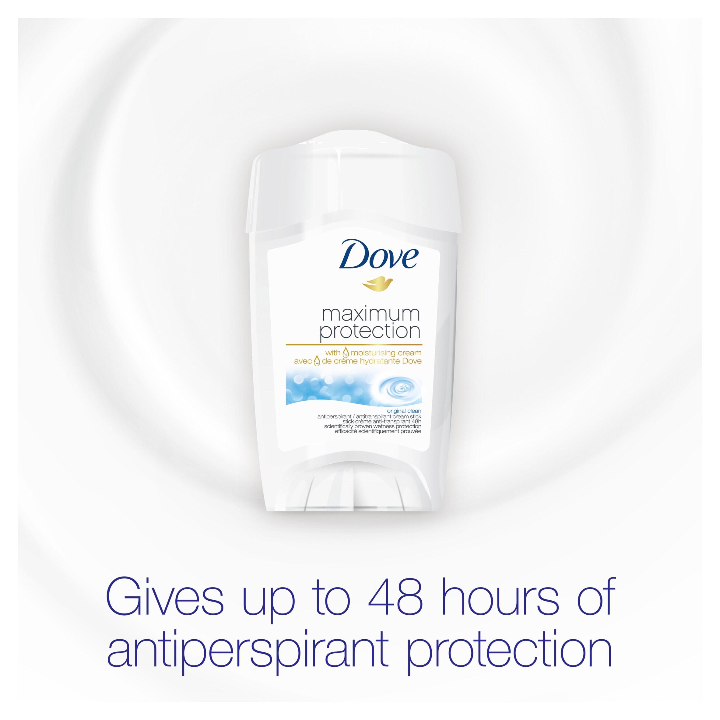 Dove Maximum Protection Anti-Perspirant Cream Stick Deodorant, Original Clean 45ml thumbnail 2