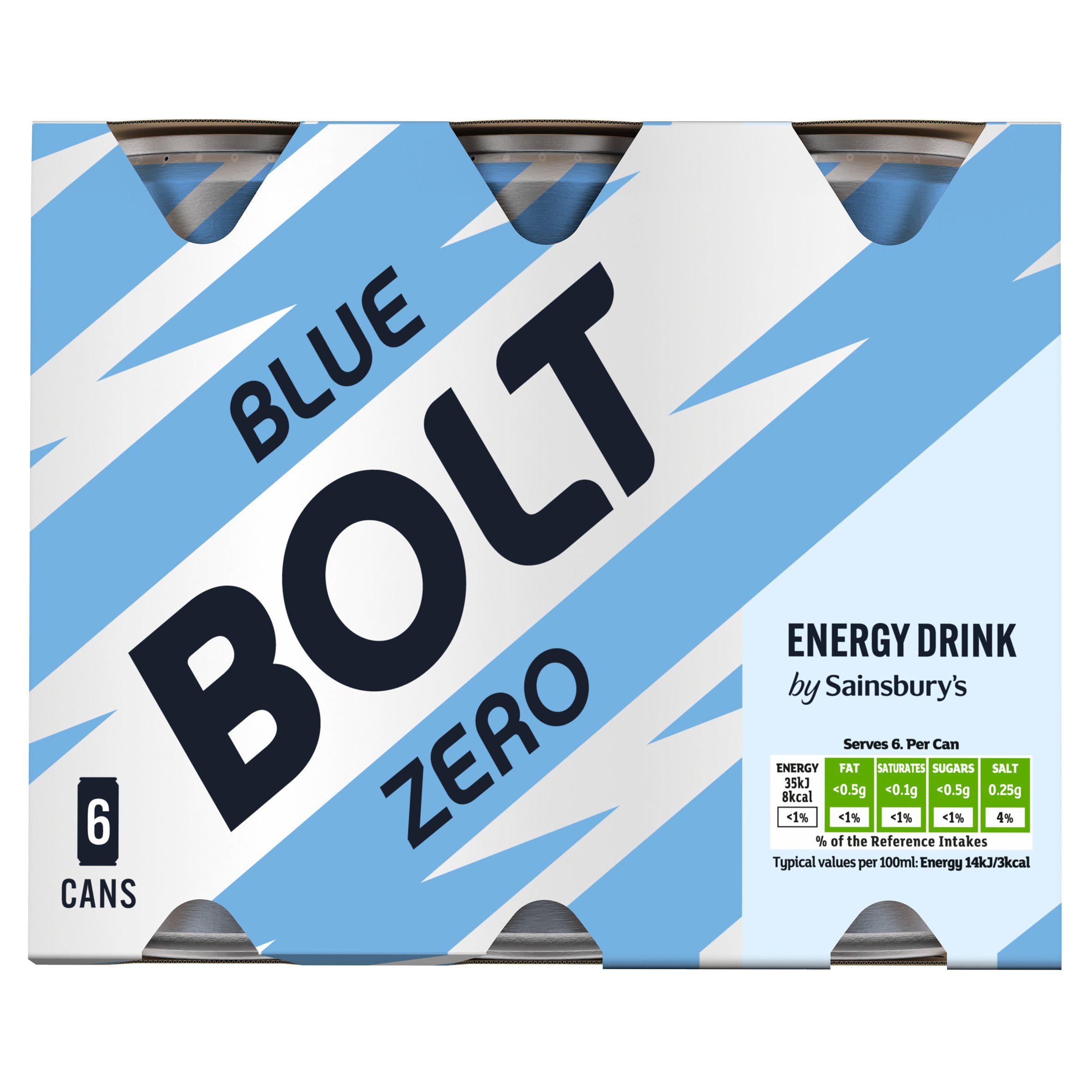 Sainsbury's Blue Bolt Zero 6x250ml