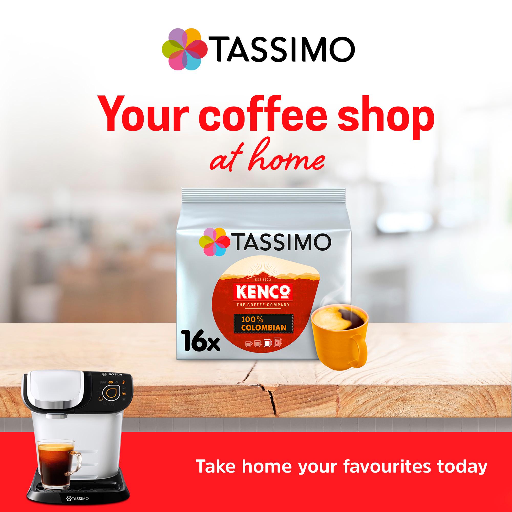 Tassimo Kenco 100% Colombian Coffee Pods x16 thumbnail 2