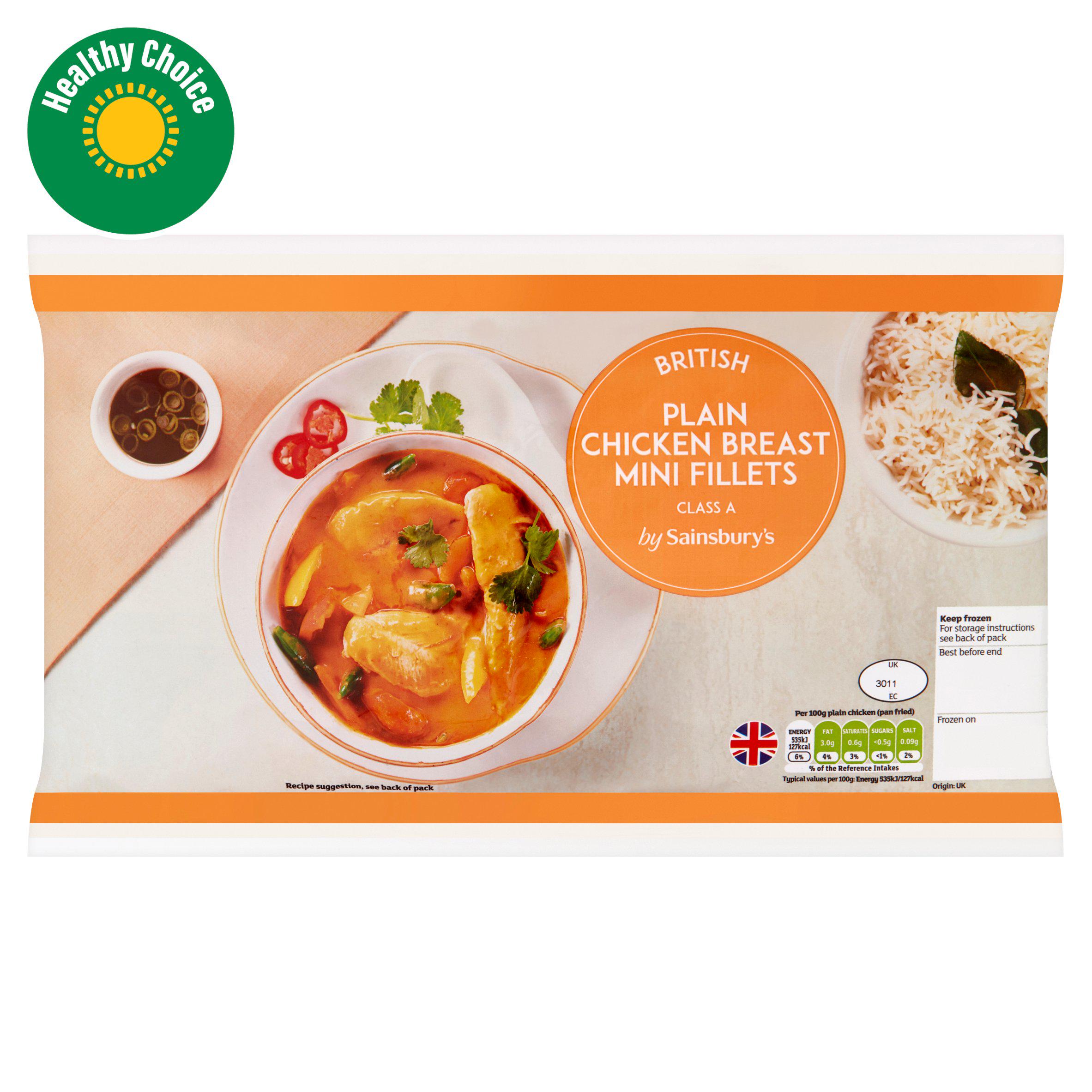 Sainsbury's British Chicken Breast Mini Fillets 500g