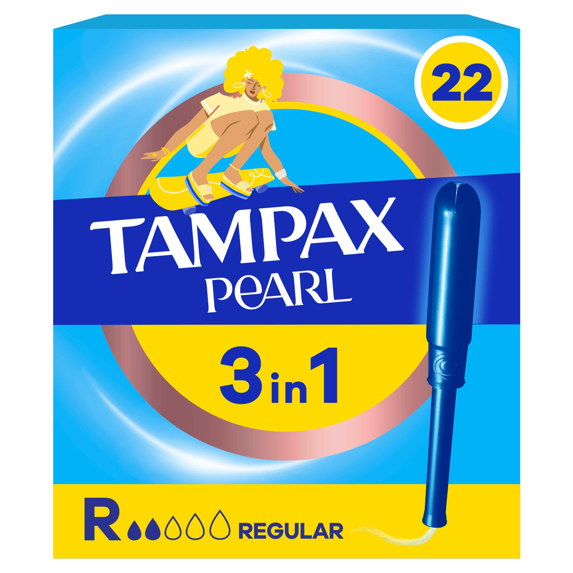 Tampax Pearl Regular Tampons Applicator x22
