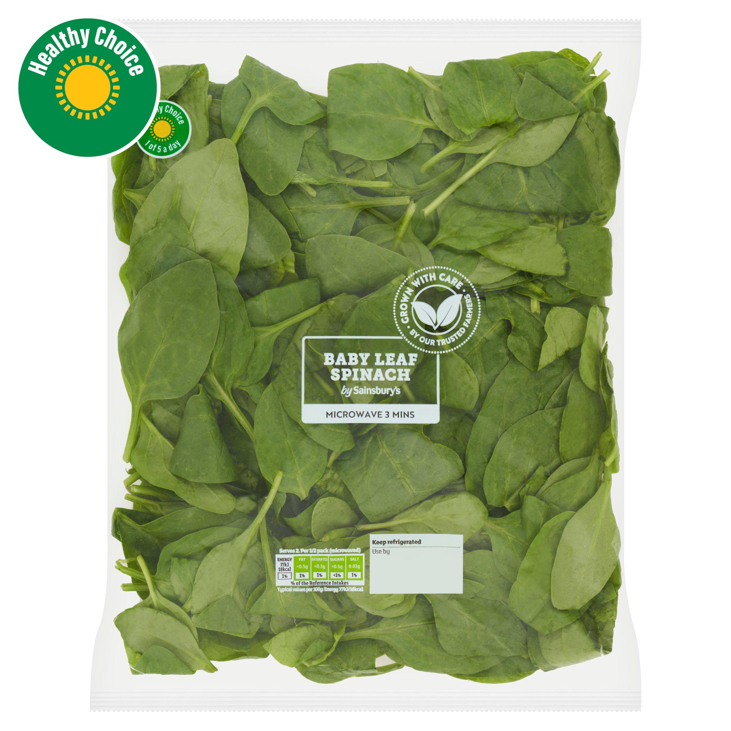 Sainsbury's Baby Leaf Spinach 200g