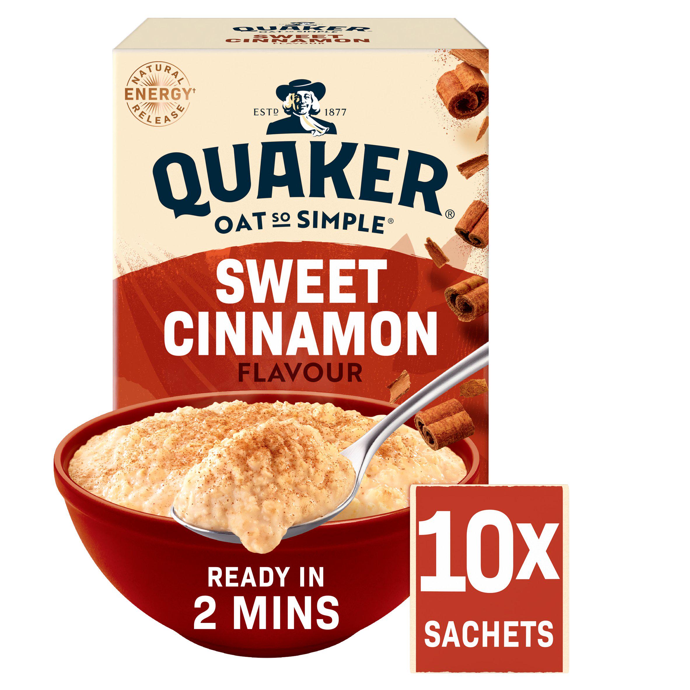 Quaker Oat So Simple Sweet Cinnamon Porridge Sachets Cereal