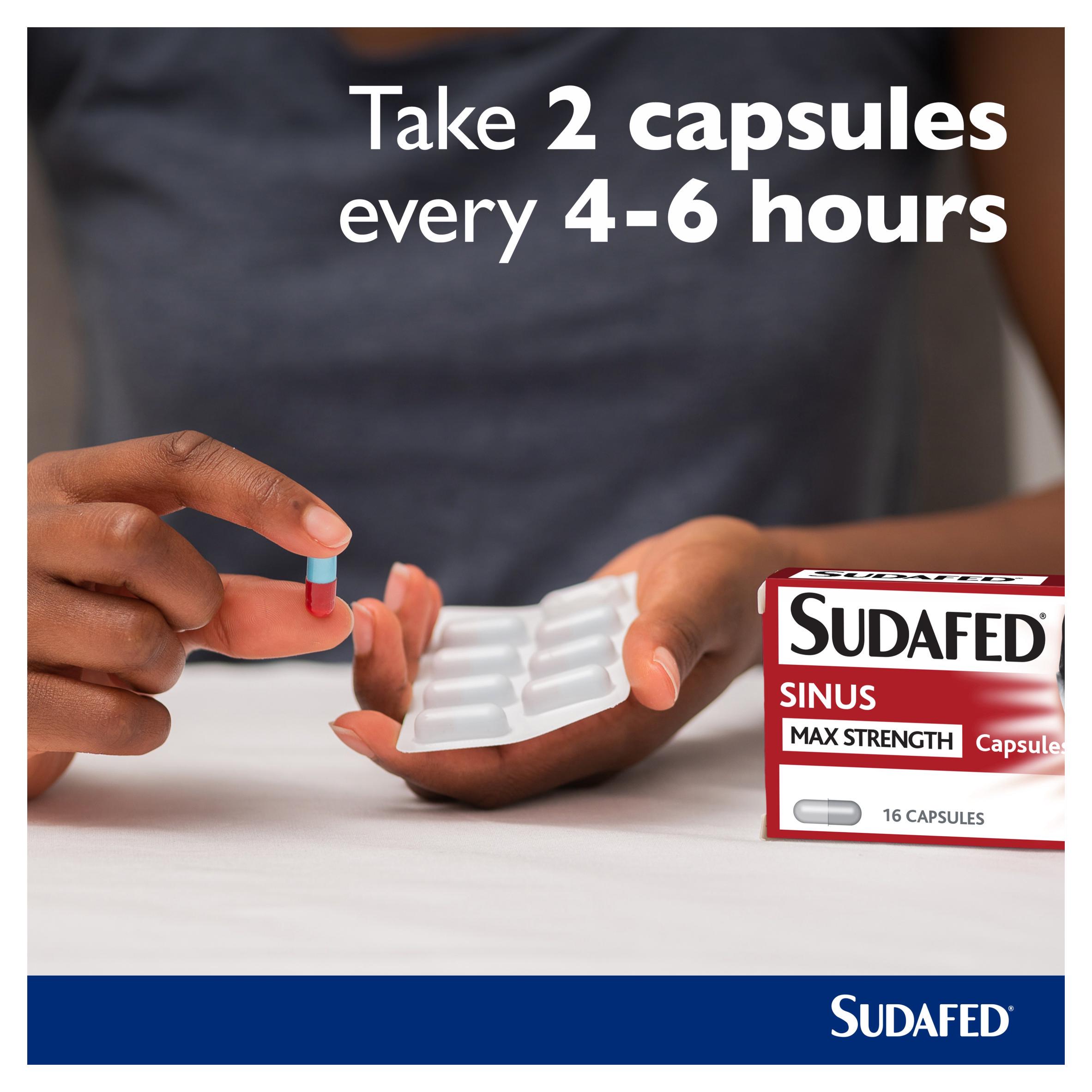 Sudafed Sinus Max Strength Capsules x16 thumbnail 5