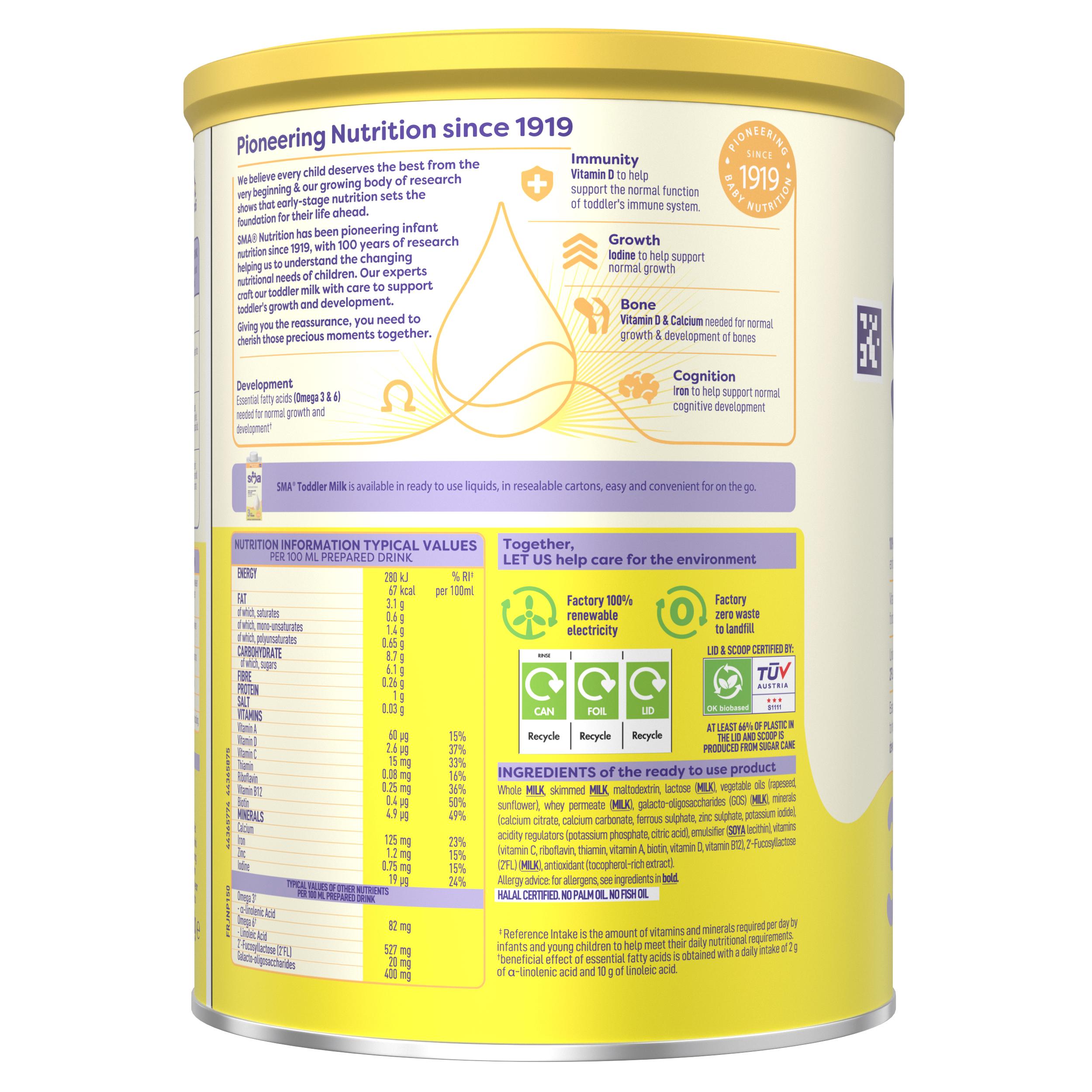 SMA Toddler Milk Powder 1-3 Years 800g thumbnail 5