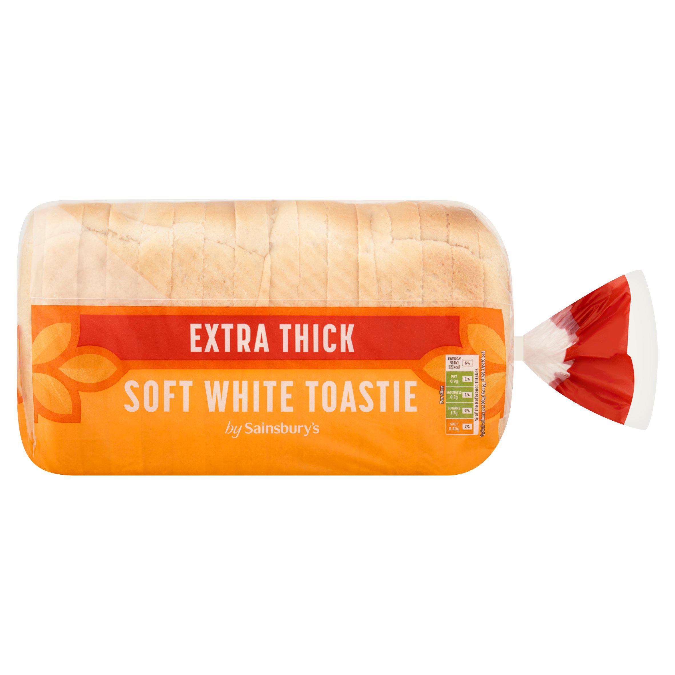 Sainsbury's Toastie Thick Sliced White Bread 800g