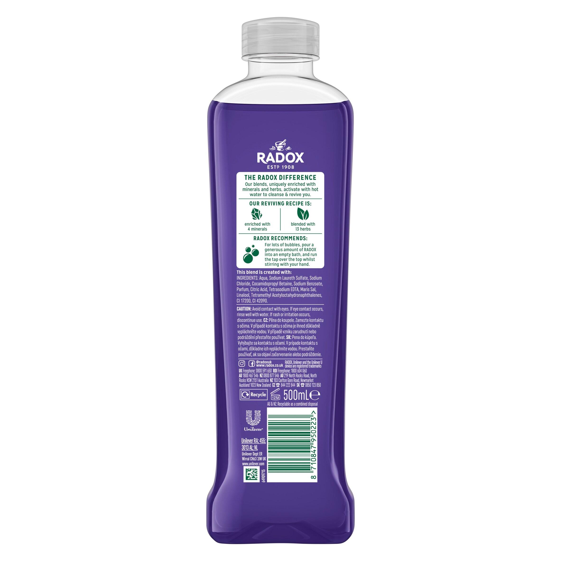 Radox Feel Relaxed Lavender Bath Soak Bubble Bath 500ml thumbnail 6