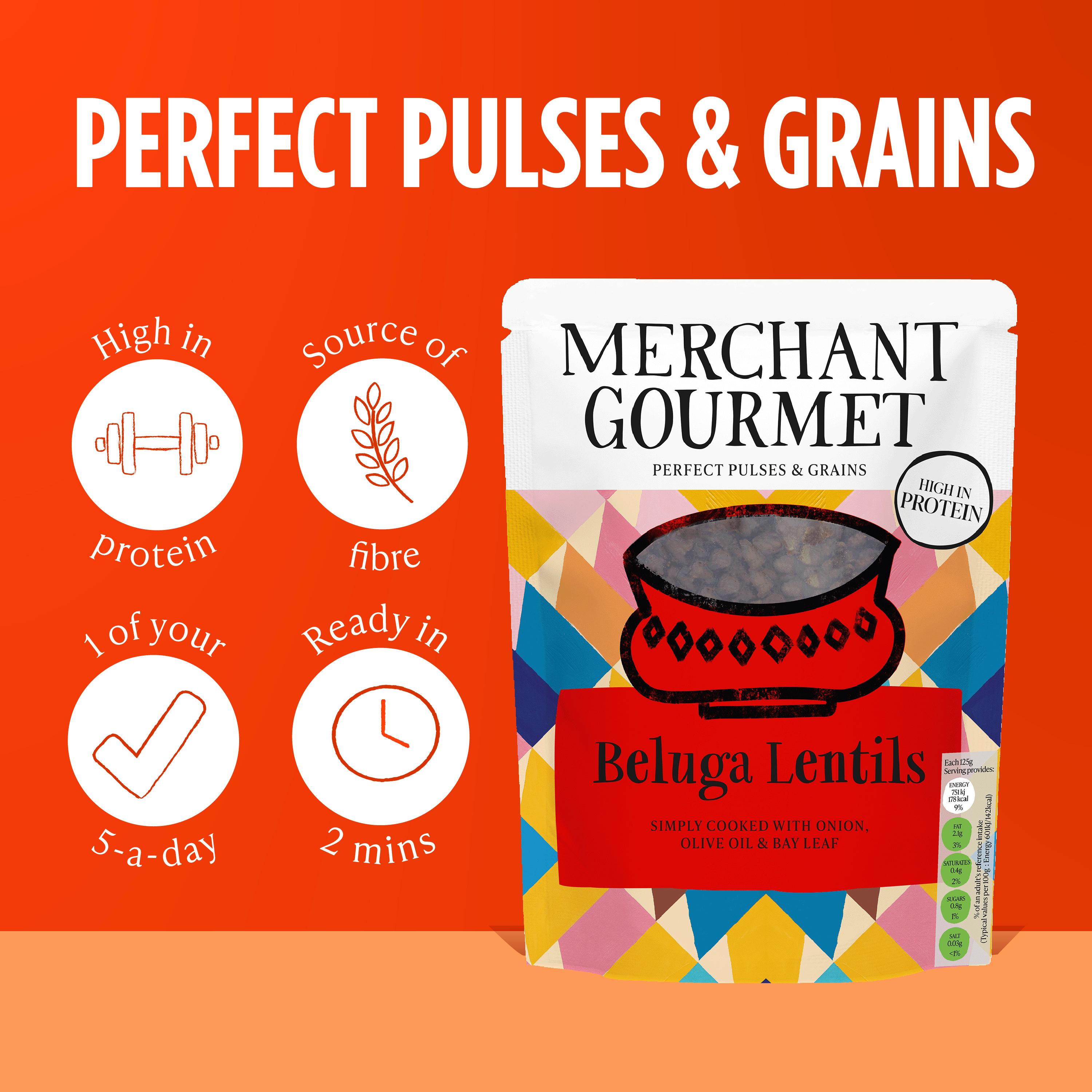 Merchant Gourmet Microwave Ready to eat Beluga Lentils 250g thumbnail 3