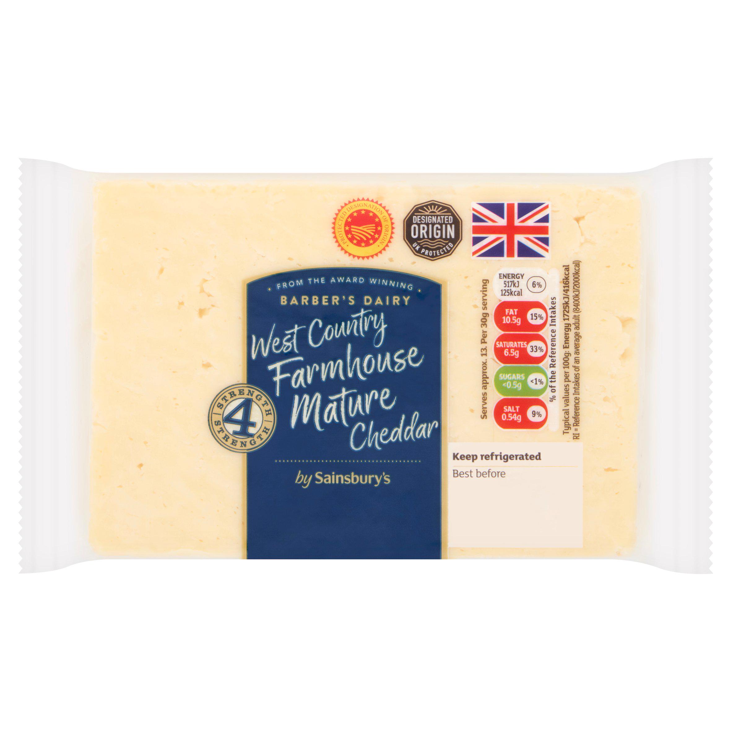 Sainsbury's West Country Farmhouse Mature Cheddar Cheese 400g