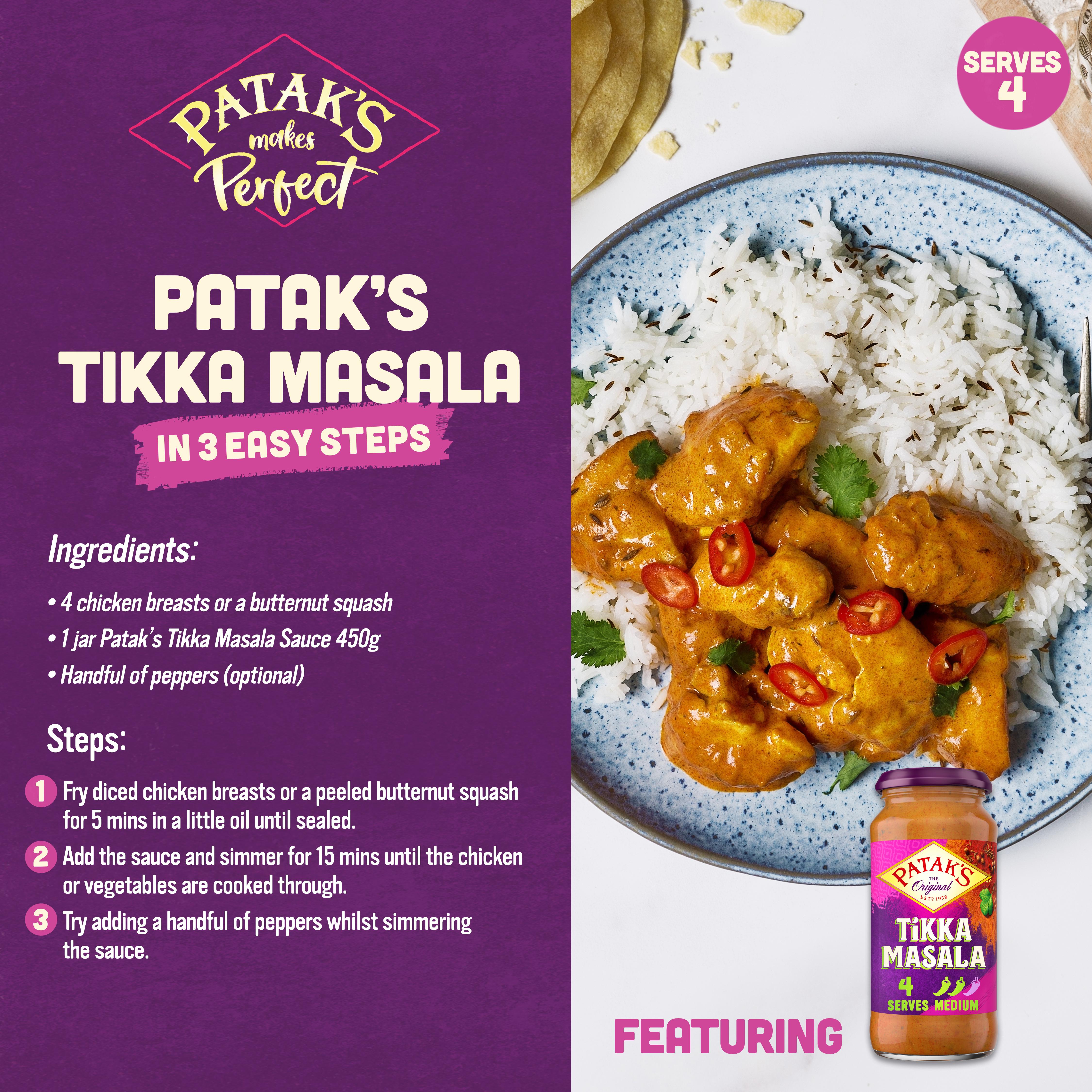 Patak's Tikka Masala Curry Sauce 450g thumbnail 2