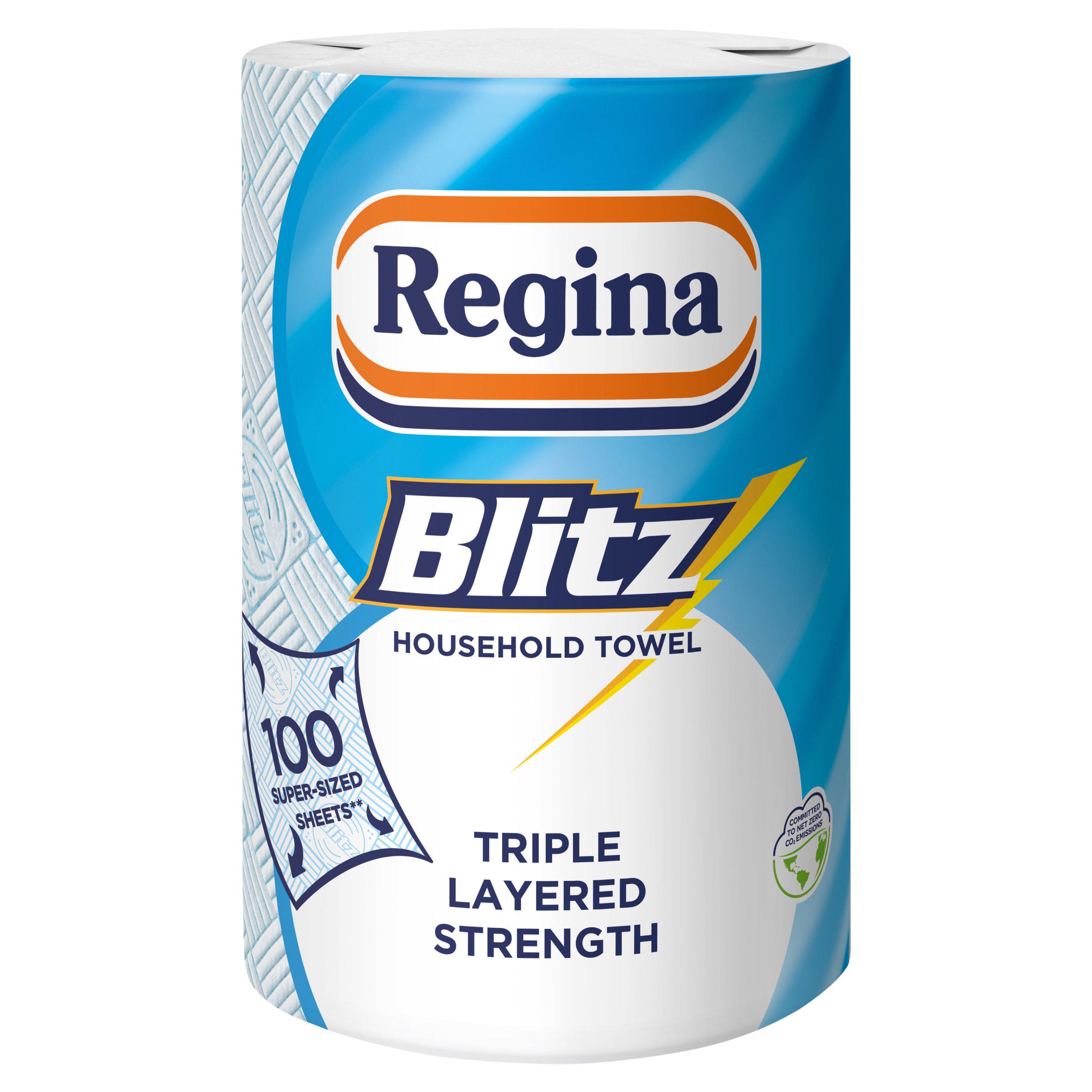 Regina Blitz Kitchen Roll 100 Supersized Sheets 1 Roll