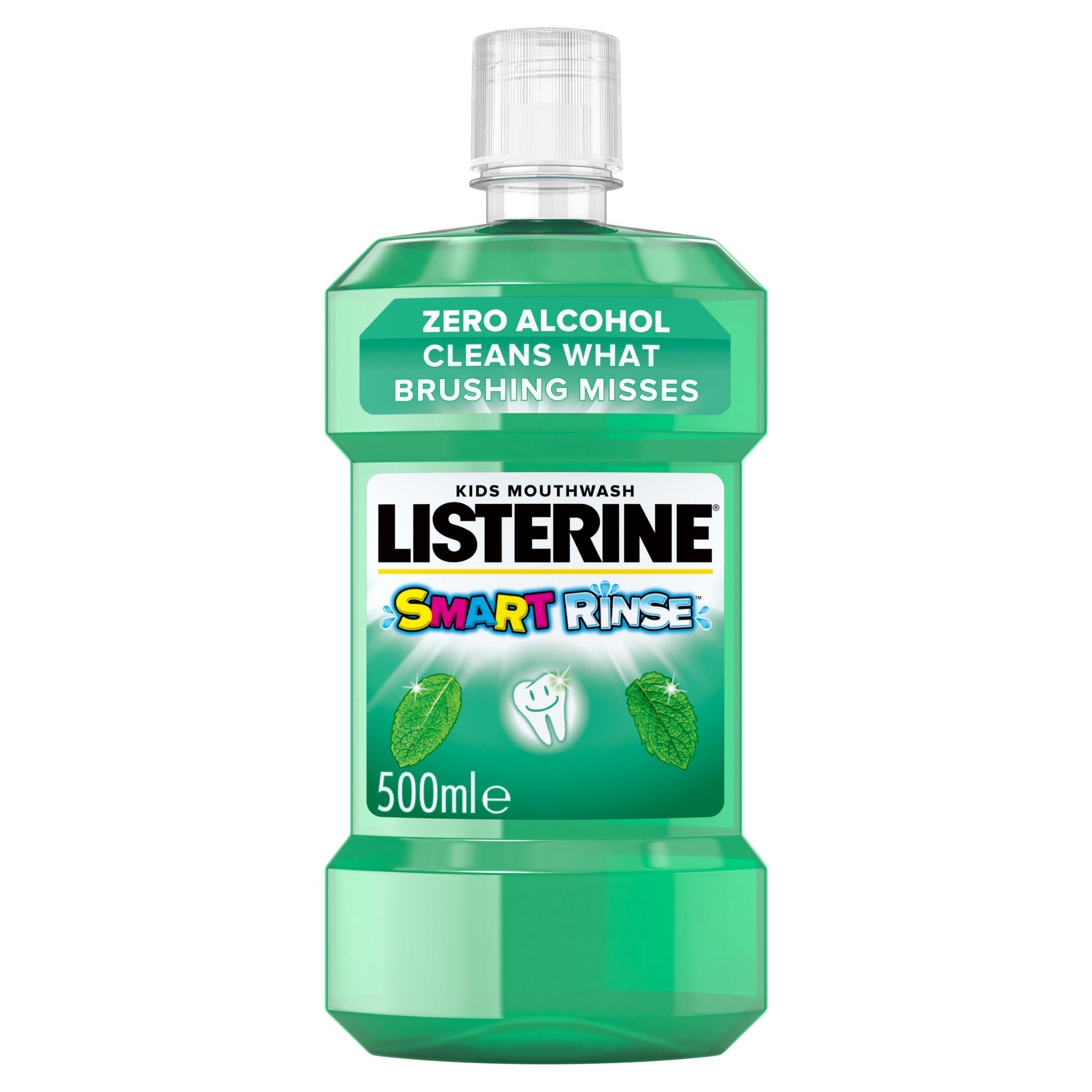 Listerine Smartrinse Mild Mint Kids Mouthwash 6+ Years 500ml