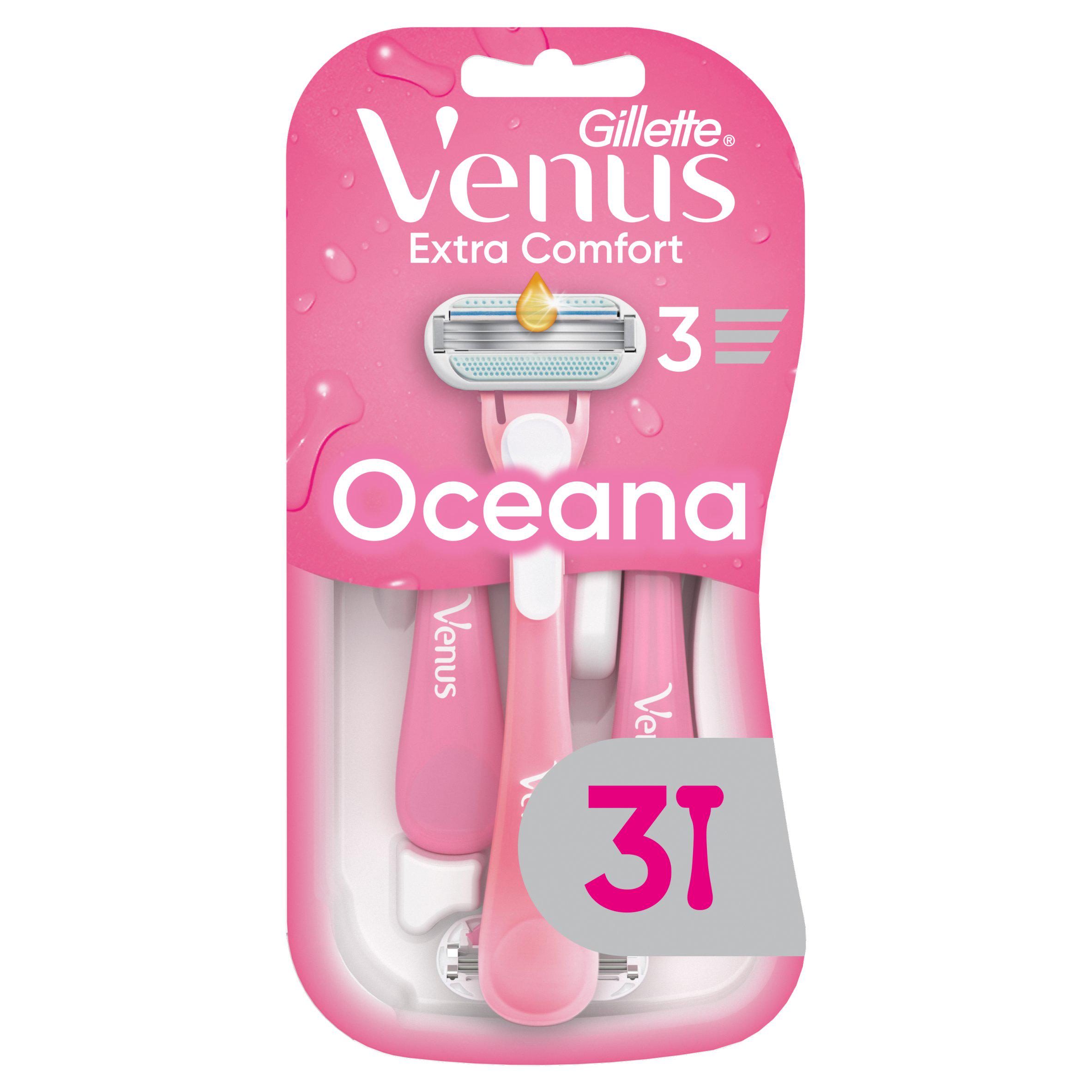 Gillette Venus Oceana Disposable Razors x3