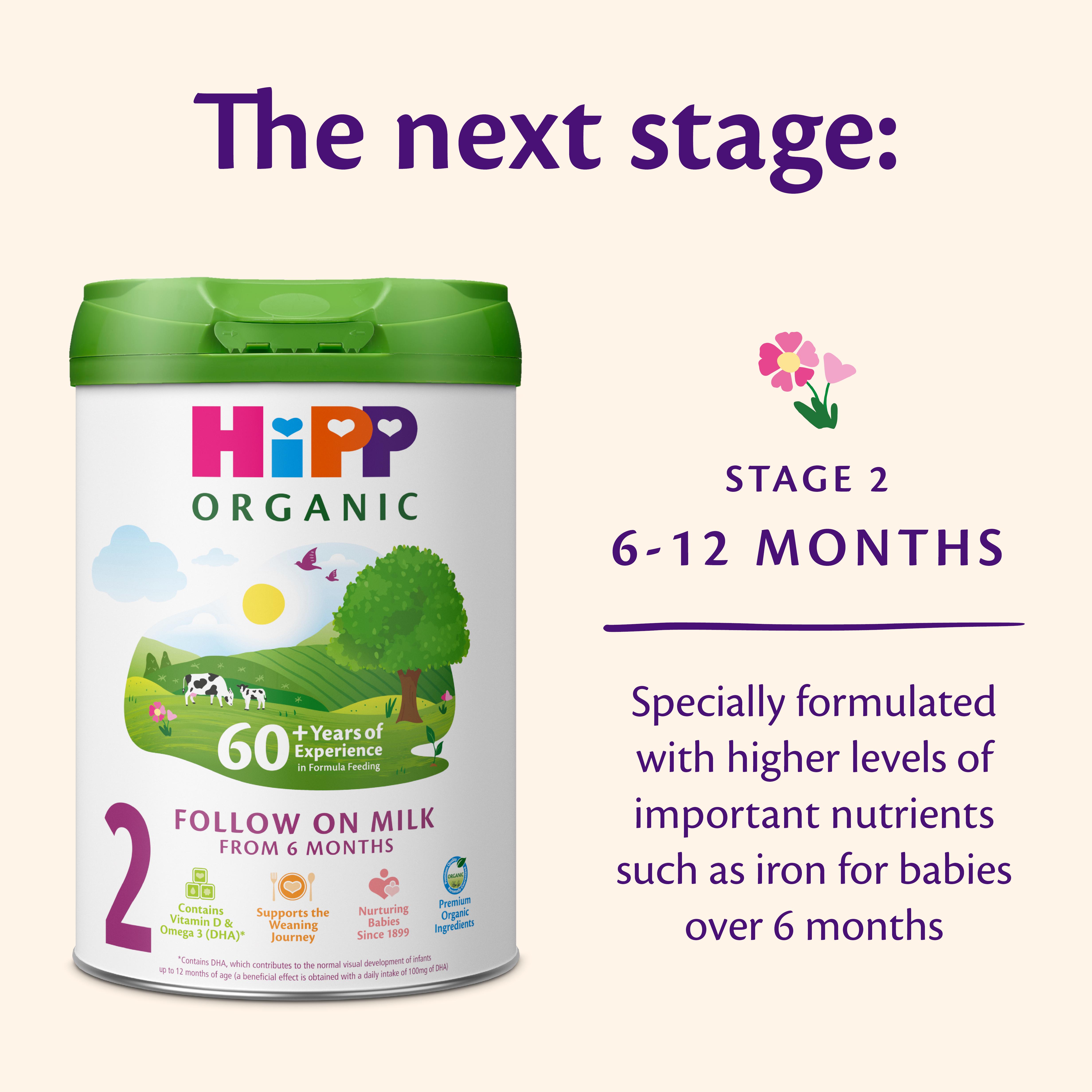 HiPP Organic 1 First Infant Baby Milk Powder Formula From Birth 800g thumbnail 5