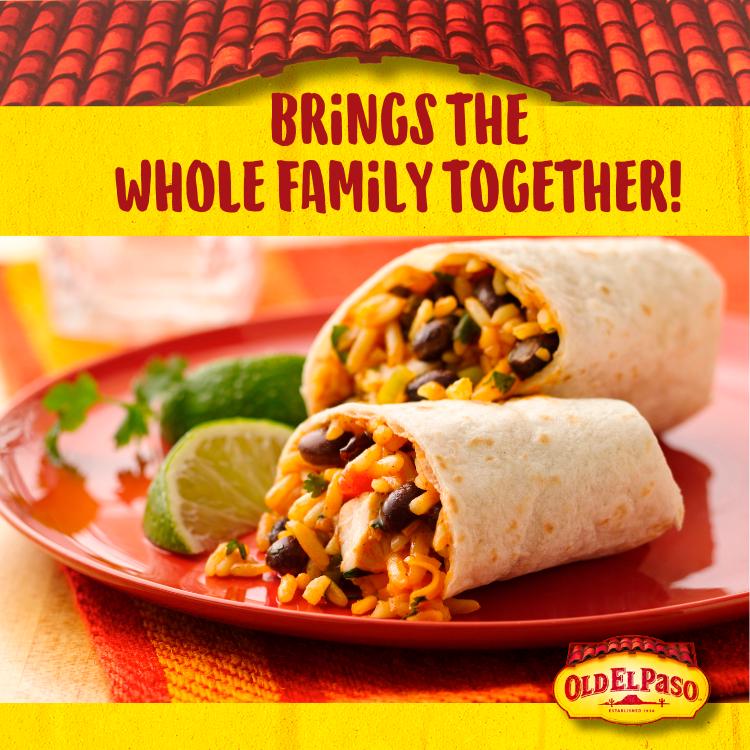 Old El Paso Mexican Hearty Beef & Bean Chilli Mild Burrito Kit 620g thumbnail 3