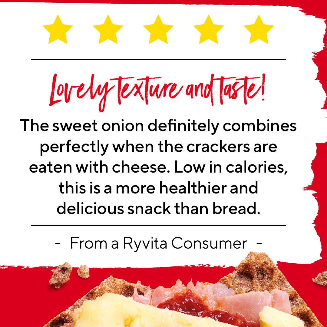 Ryvita Crispbread Sweet Onion Crackers 200g thumbnail 2