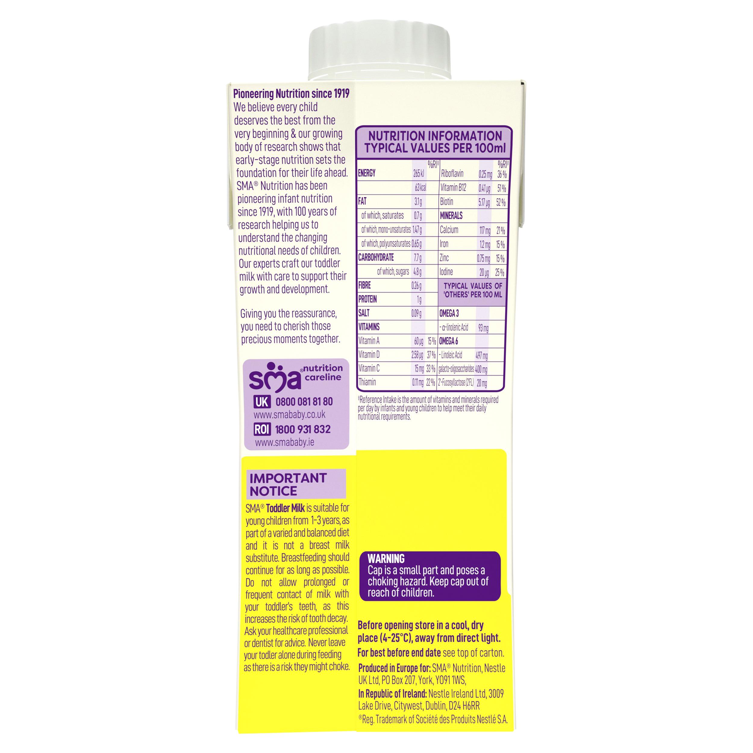 SMA Toddler Milk 1-3 Years Ready to Use Formula Milk 200ml thumbnail 2