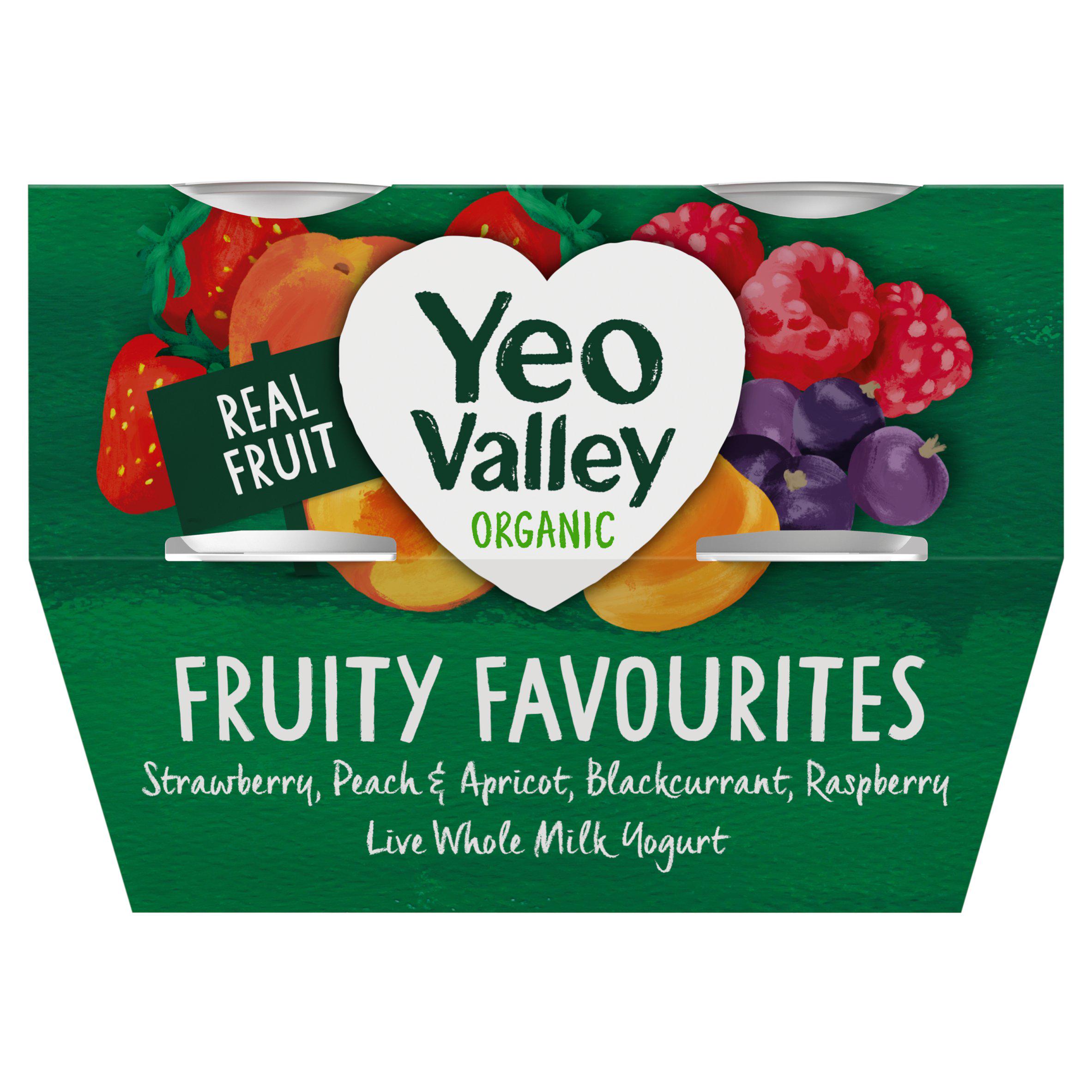 Yeo Valley Organic Fruity Favourites Yoghurts
