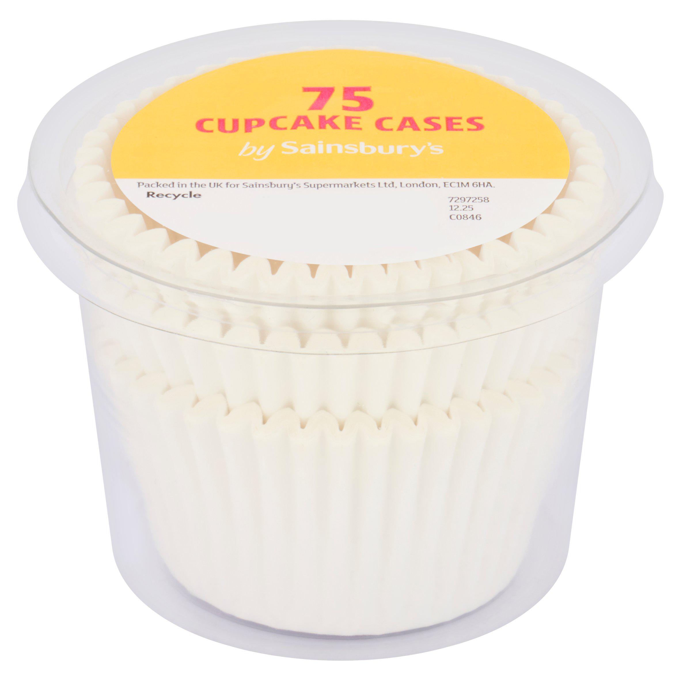 Sainsbury's Plain Cupcake Cases x75