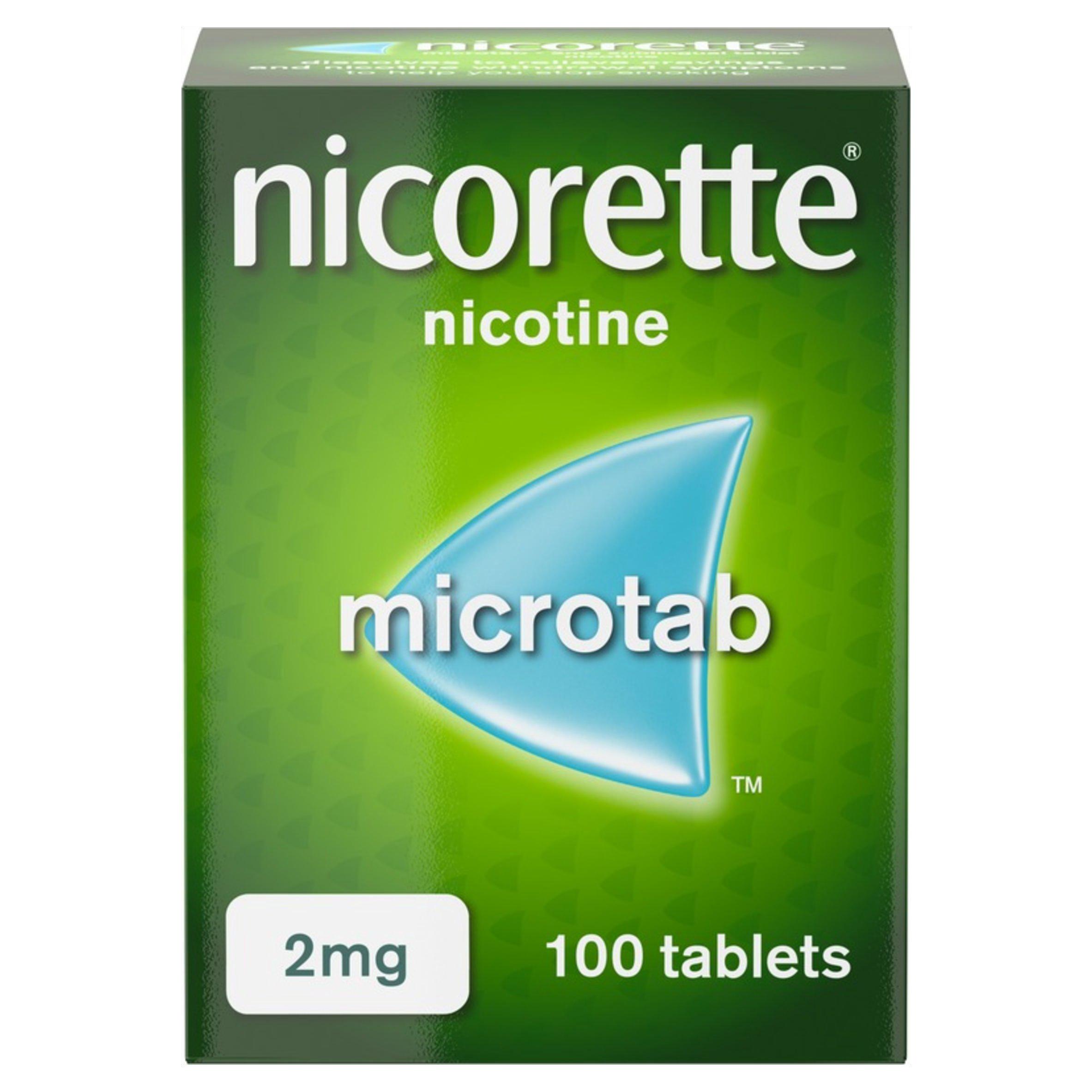 Nicorette Microtab 2mg Sublingual Tablet 100 Pieces Quit Smoking Aid