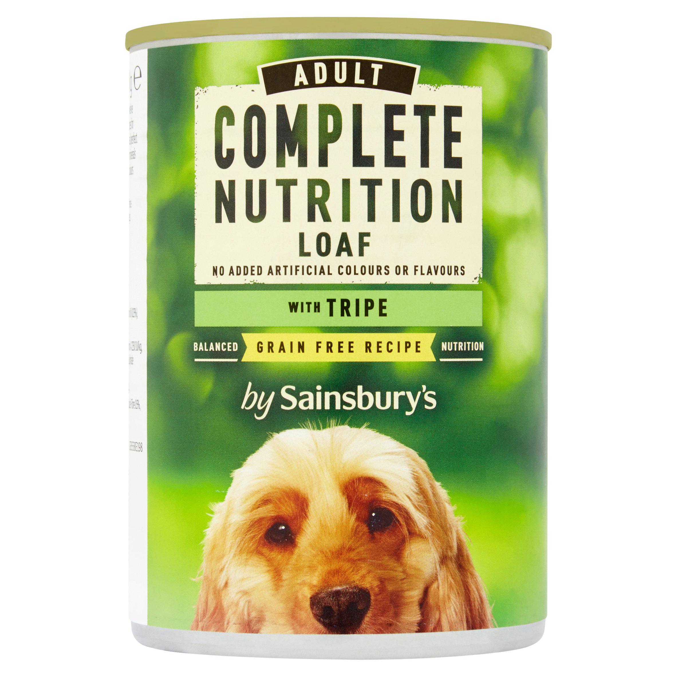 Sainsbury's 395g Adult Dog Food Complete Nutrition Loaf with Tripe