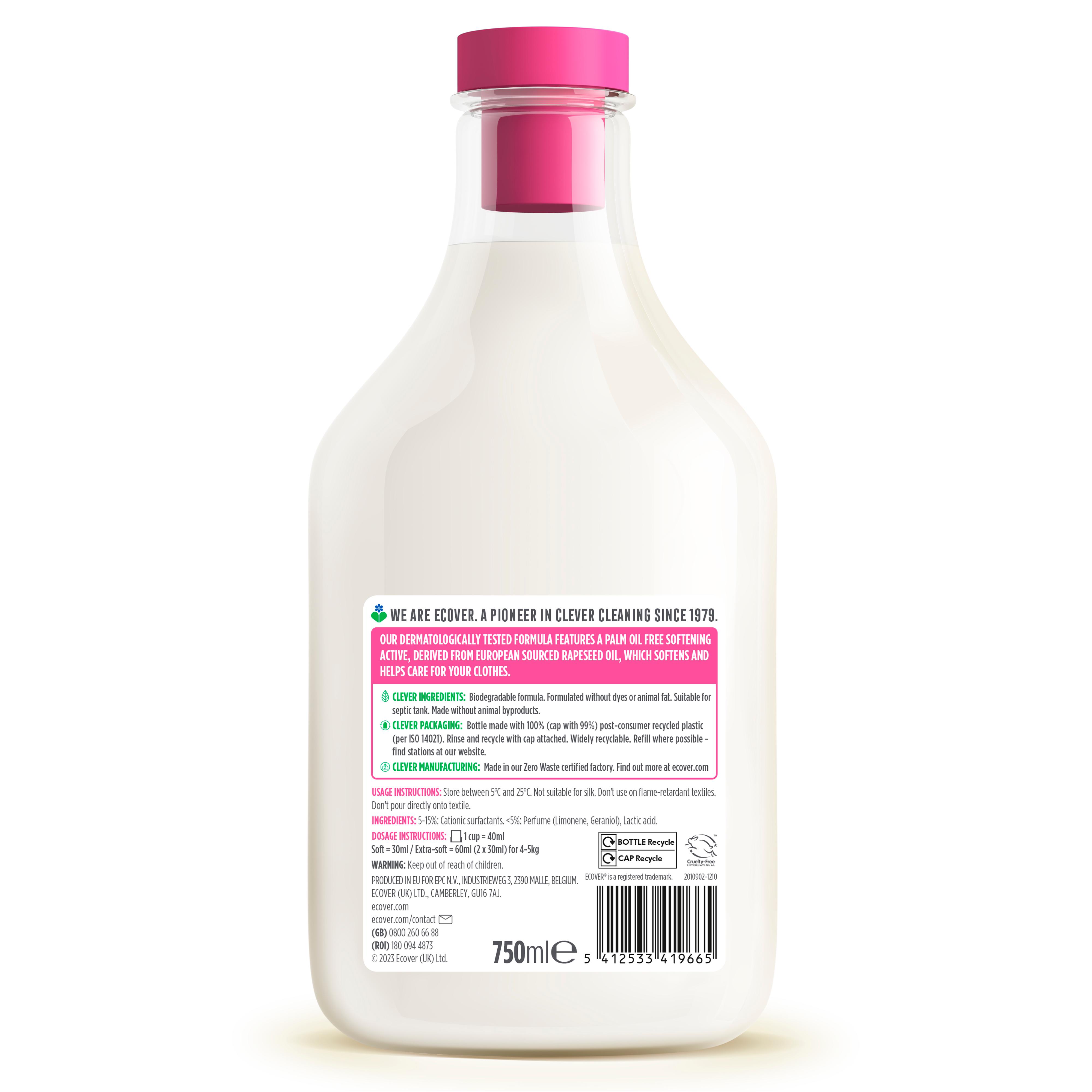 Ecover Fabric Softener Apple Blossom & Almond 750ml (25 Washes) thumbnail 4