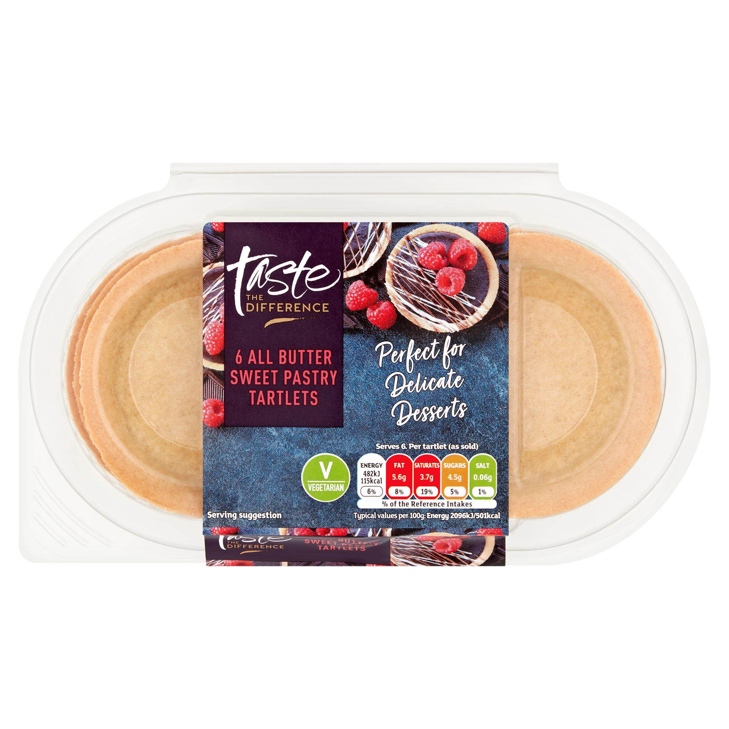 Sainsbury's Sweet Pastry Tartlets, Taste the Difference x6 138g