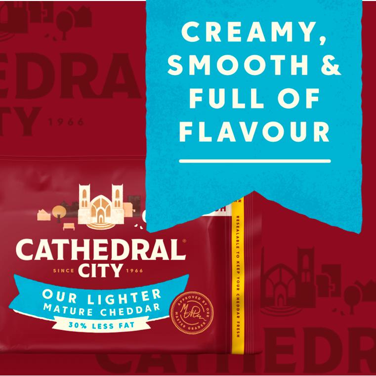 Cathedral City Lighter Mature Cheddar Cheese 350g thumbnail 2