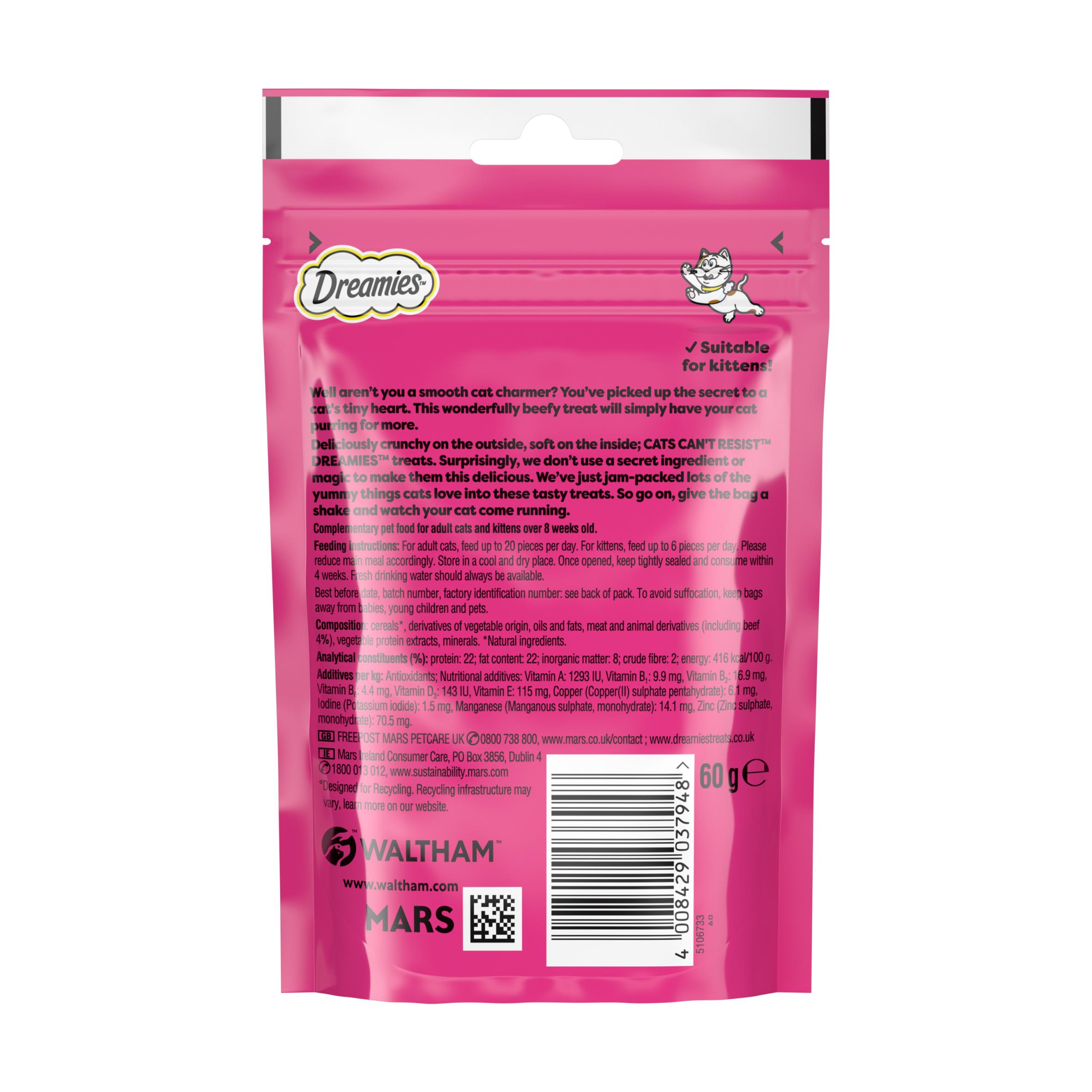 Dreamies Cat Treats Biscuits with Beef 60g thumbnail 6