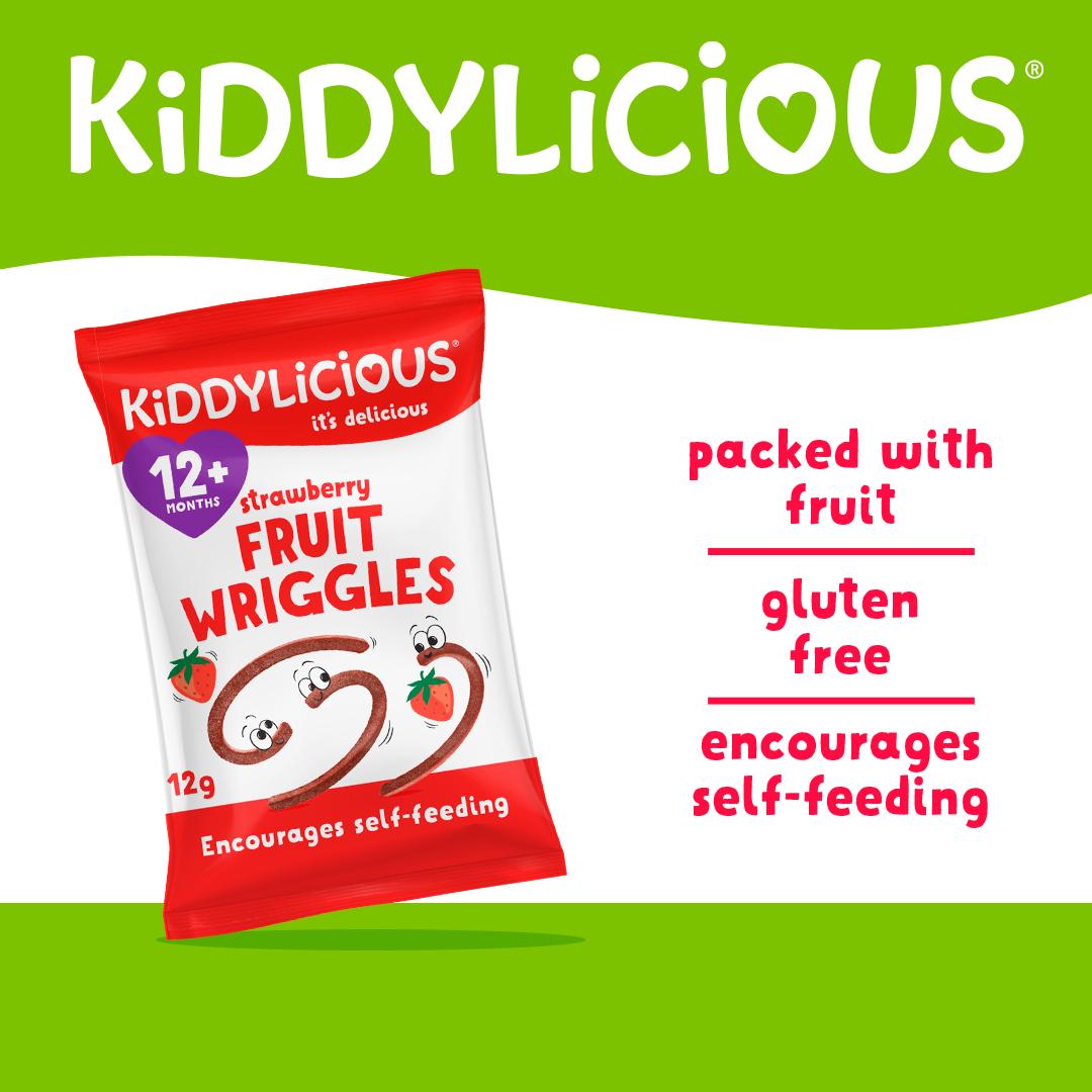 Kiddylicious Strawberry Wriggles Baby Snacks 12g thumbnail 2