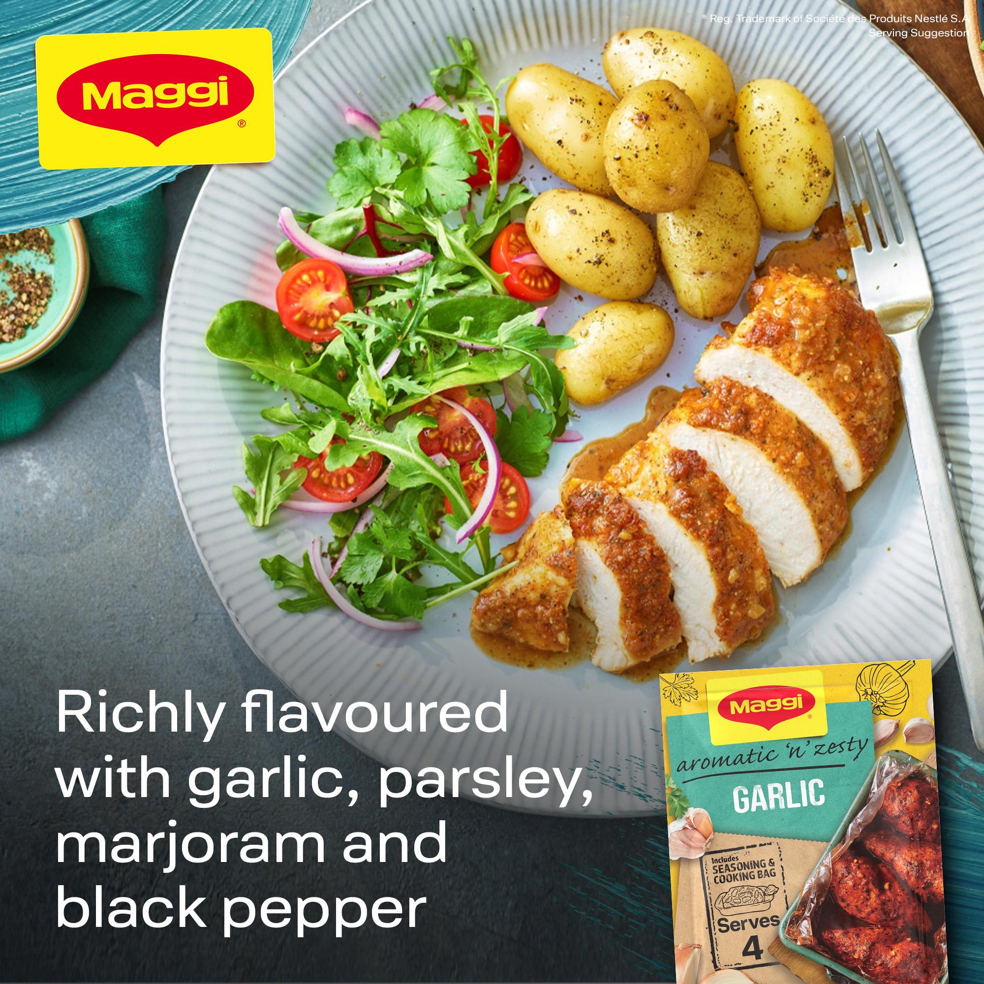 Maggi So Juicy Aromatic & Zesty Garlic Chicken Herbs & Spices Recipe Mix 30g thumbnail 3