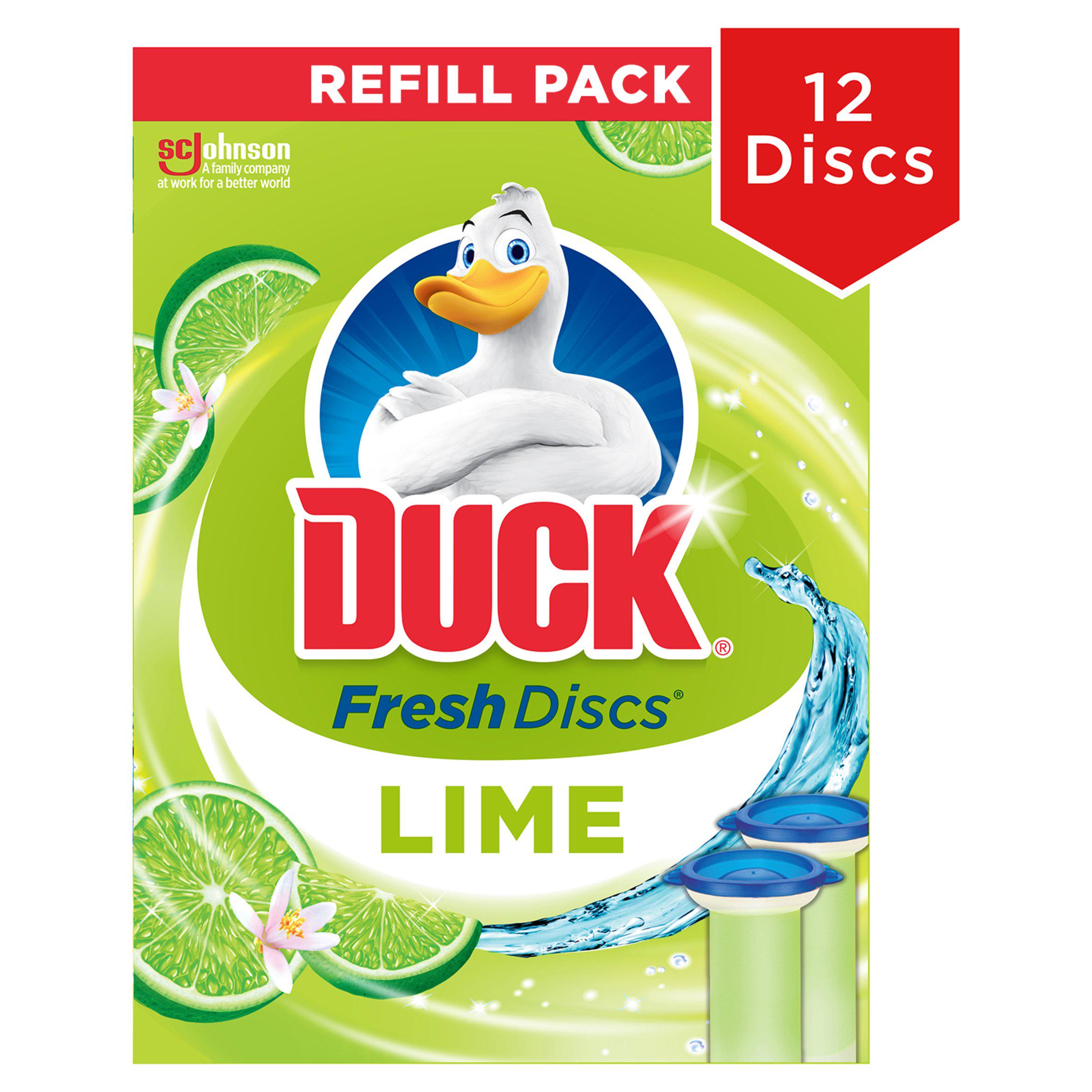 Duck Toilet Cleaner Fresh Discs Lime Duo Refills x2 36ml