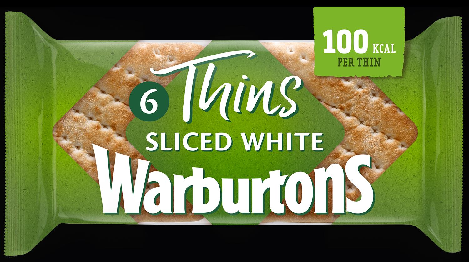 Warburtons White Sandwich Thins x6 thumbnail 2