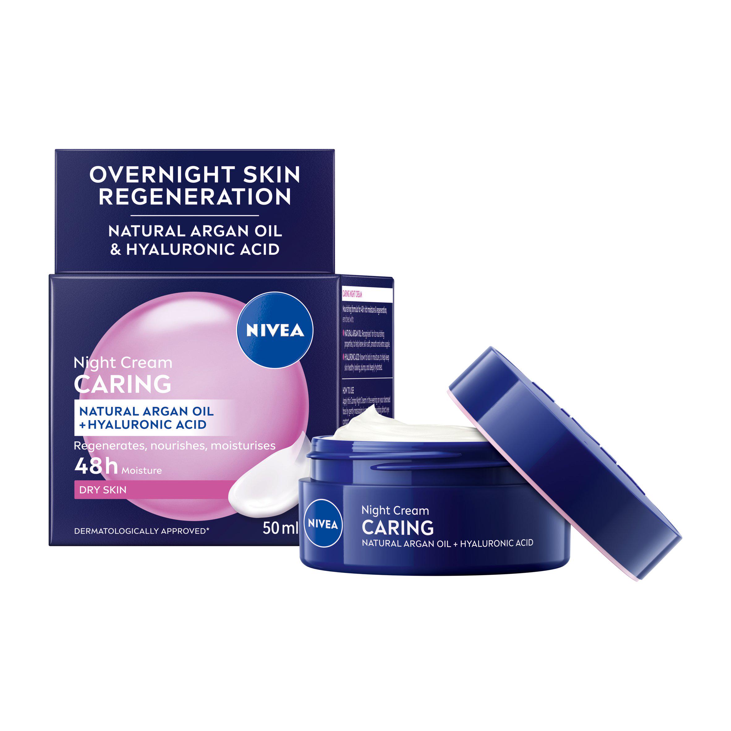 Nivea Nourishing Night Cream Moisturiser for Dry & Sensitive Skin 50ml
