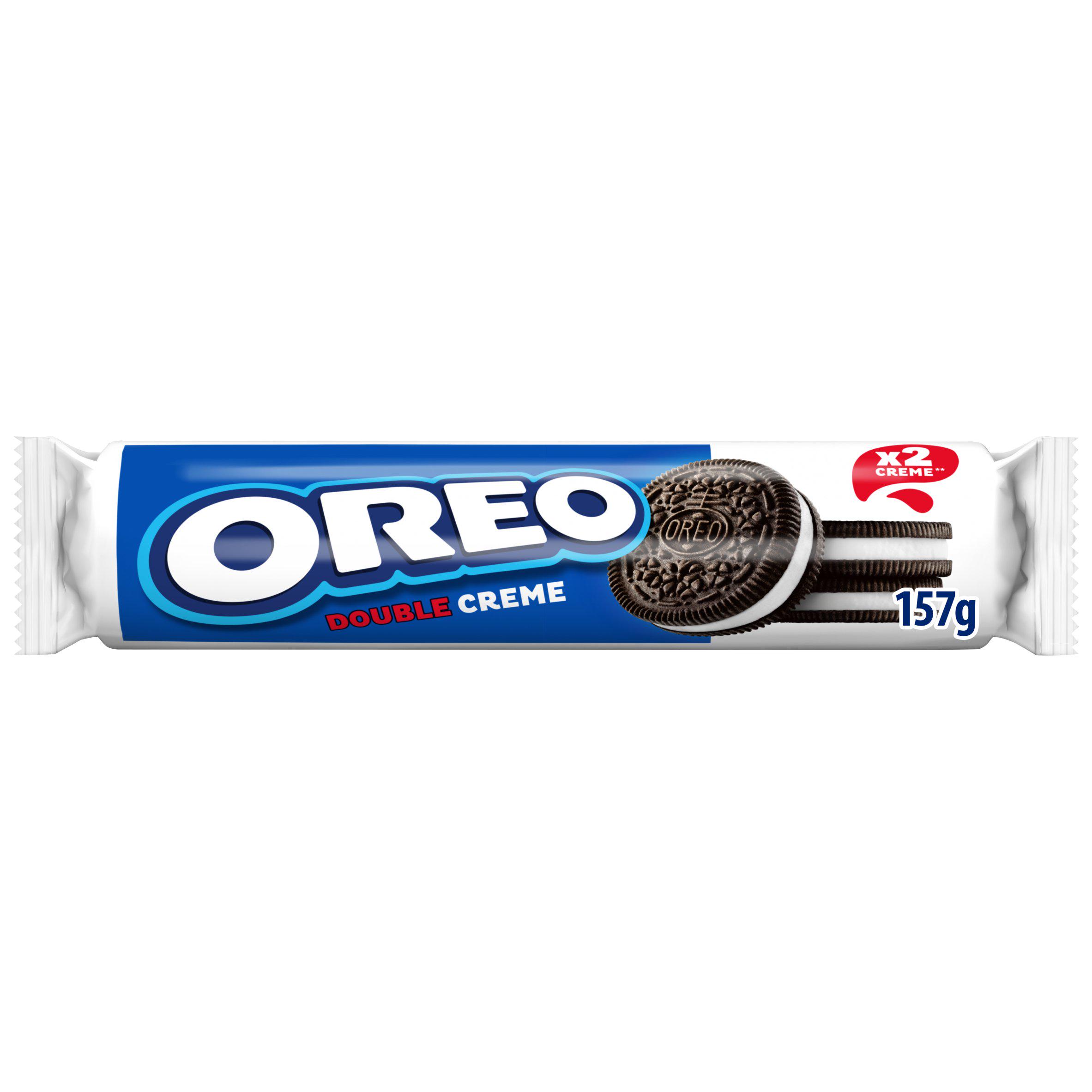 OREO Double Creme Cocoa Sandwich Cookies with Vanilla Flavour Biscuits Pack 157 g