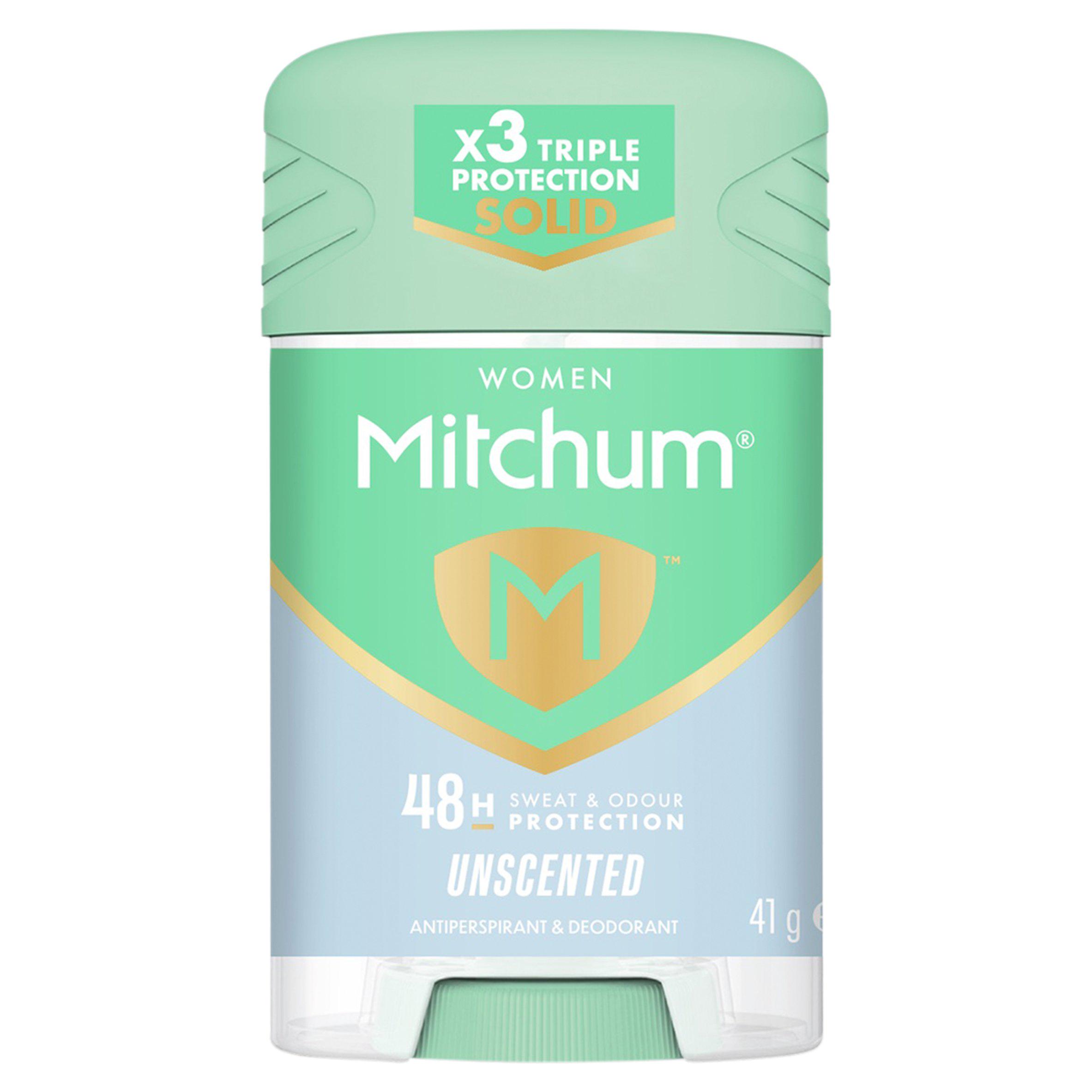 Mitchum Women Triple Odor Defense 48hr Protection Unscented Anti-Perspirant & Deodorant 41g