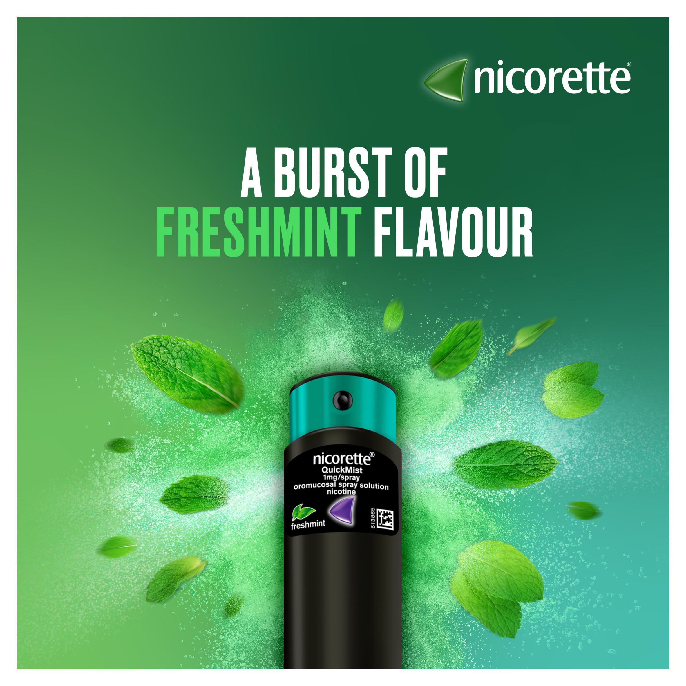 Nicorette Quickmist Mouthspray Freshmint 2 Units Quit Vaping Aid thumbnail 5