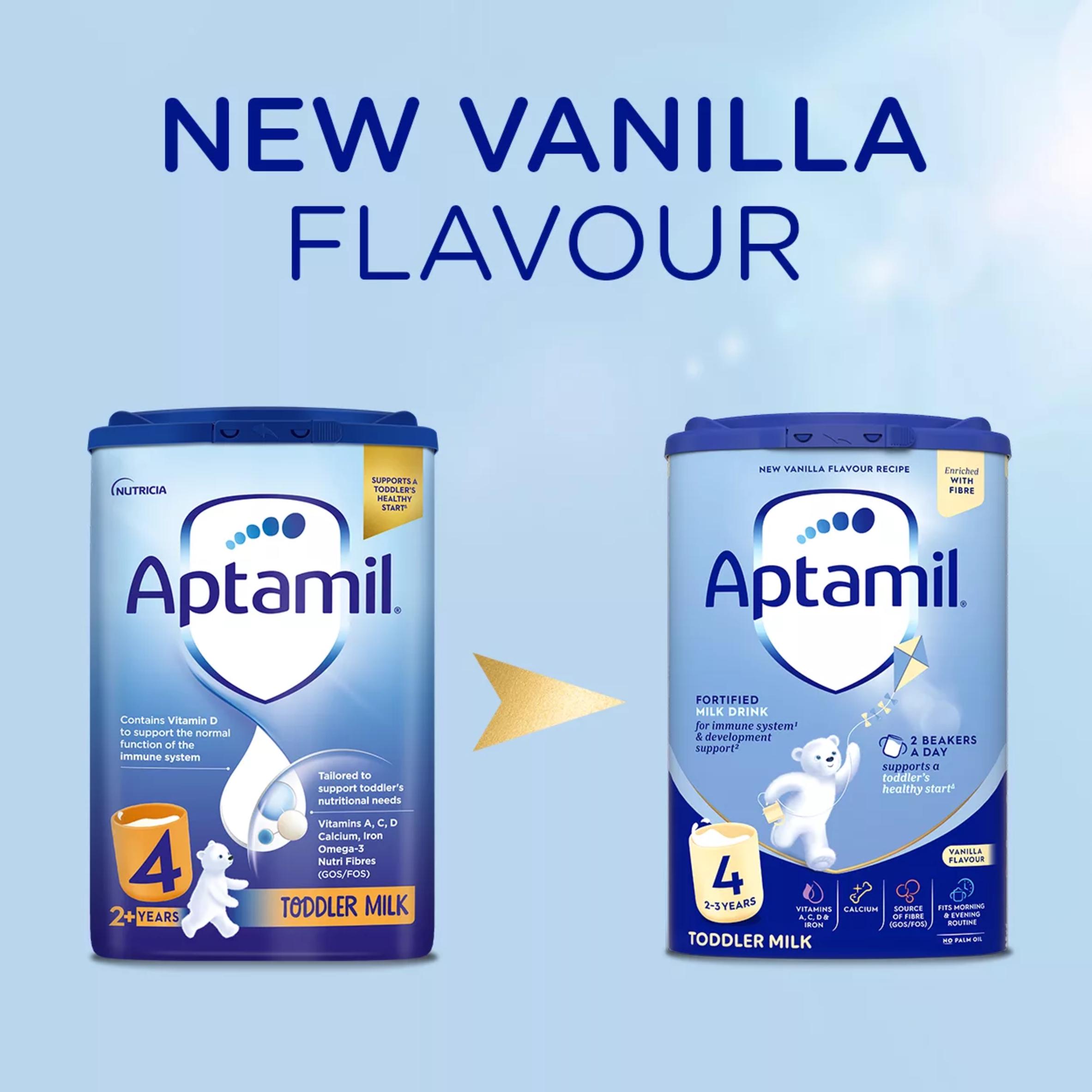Aptamil 4 x Vanilla Flavoured 2+ Years Toddler Milk Formula Powder 800g thumbnail 3