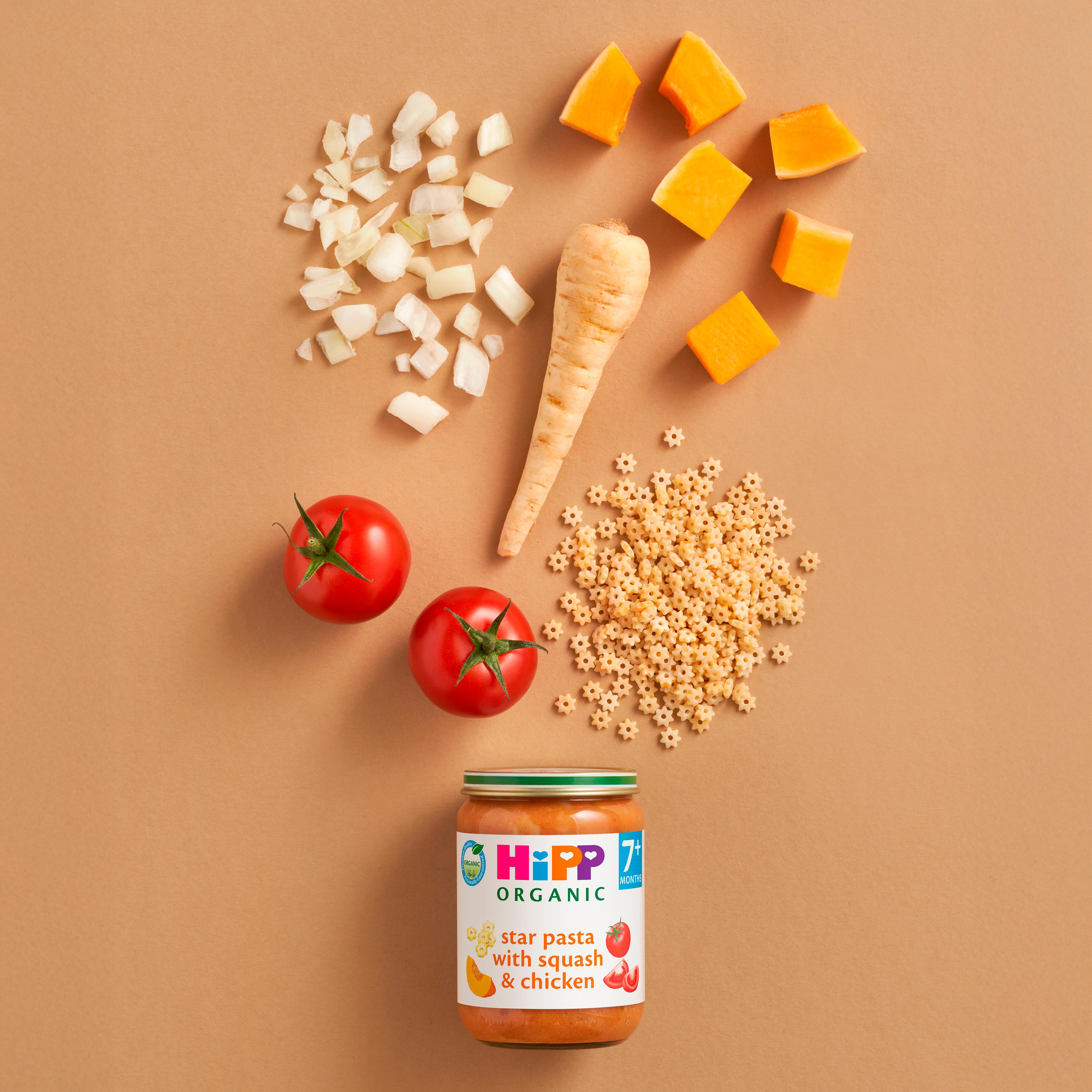 HiPP Organic Star Pasta with Squash & Chicken Baby Food Jar 7+ Months 190g thumbnail 3