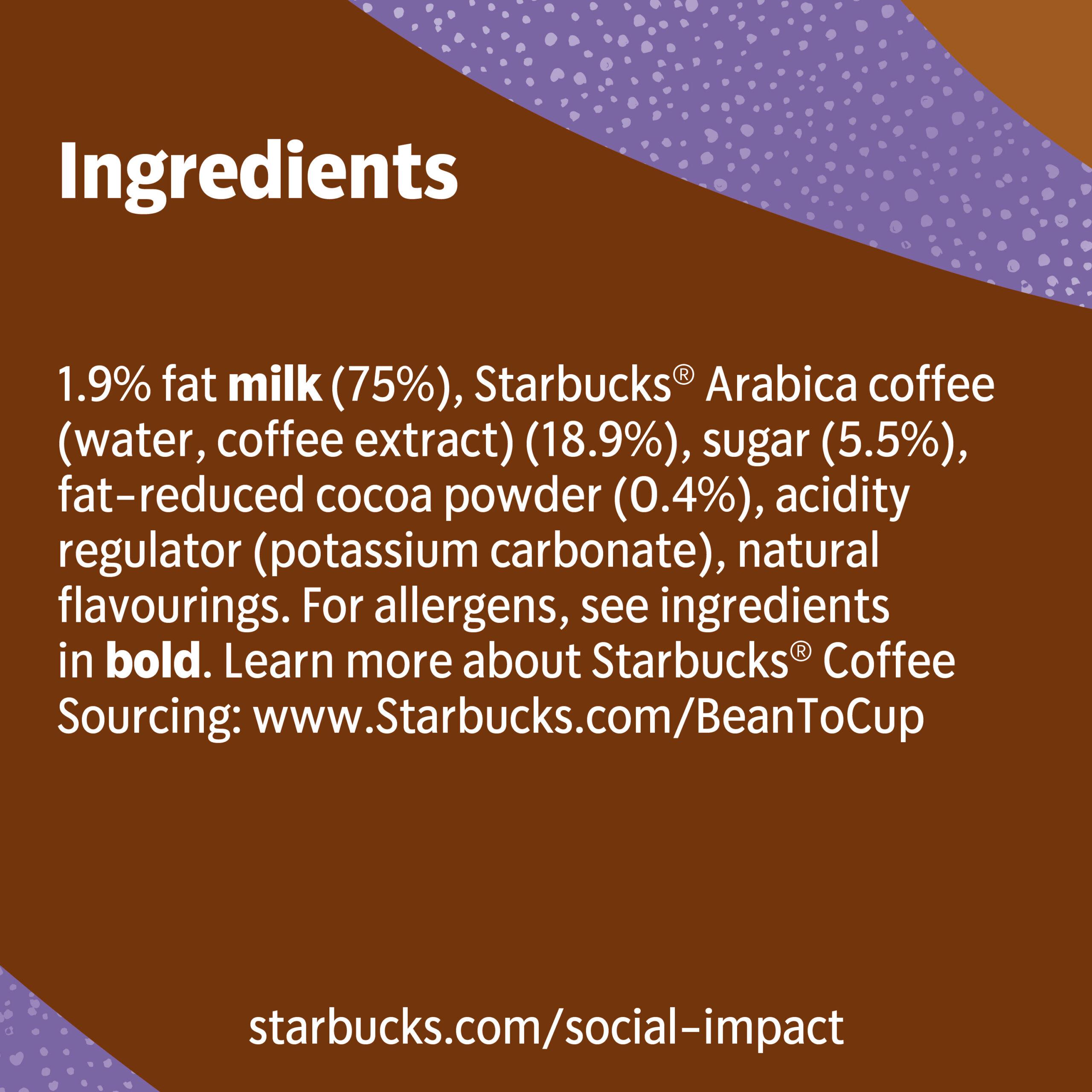 Starbucks Frappuccino Mocha Chocolate Flavoured Milk Iced Coffee 250ml thumbnail 4