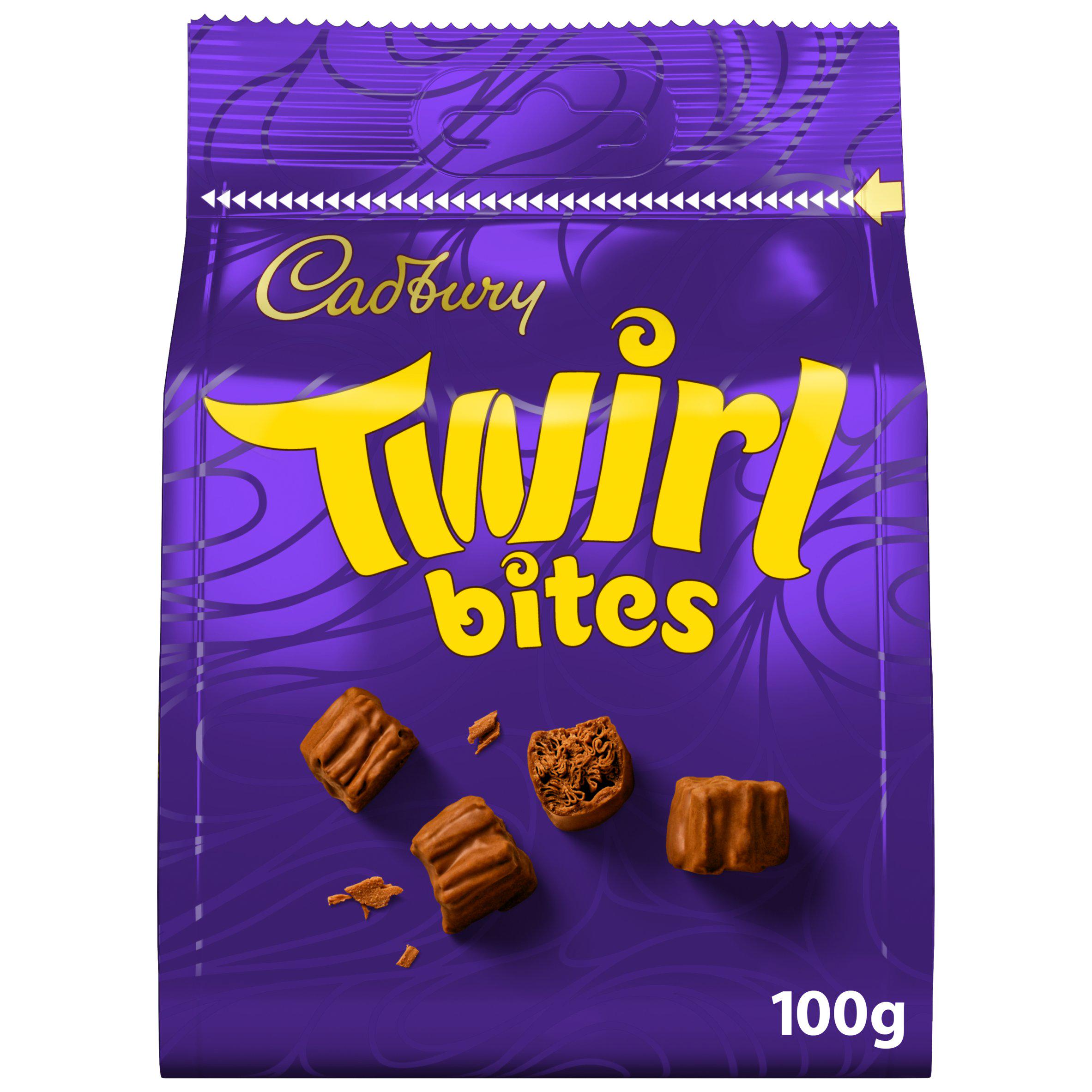 Cadbury Twirl Bite Size Chocolate Pieces 100 Gr